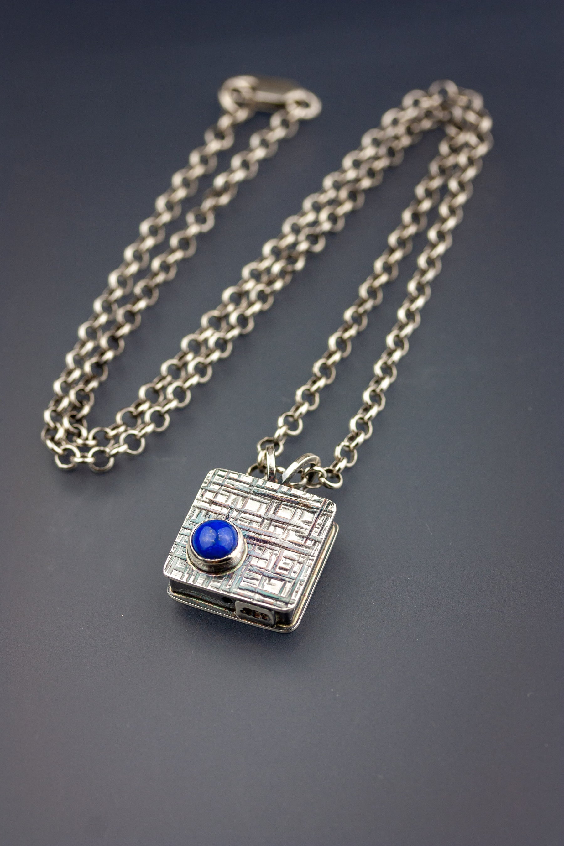 Lapis Box Pendant