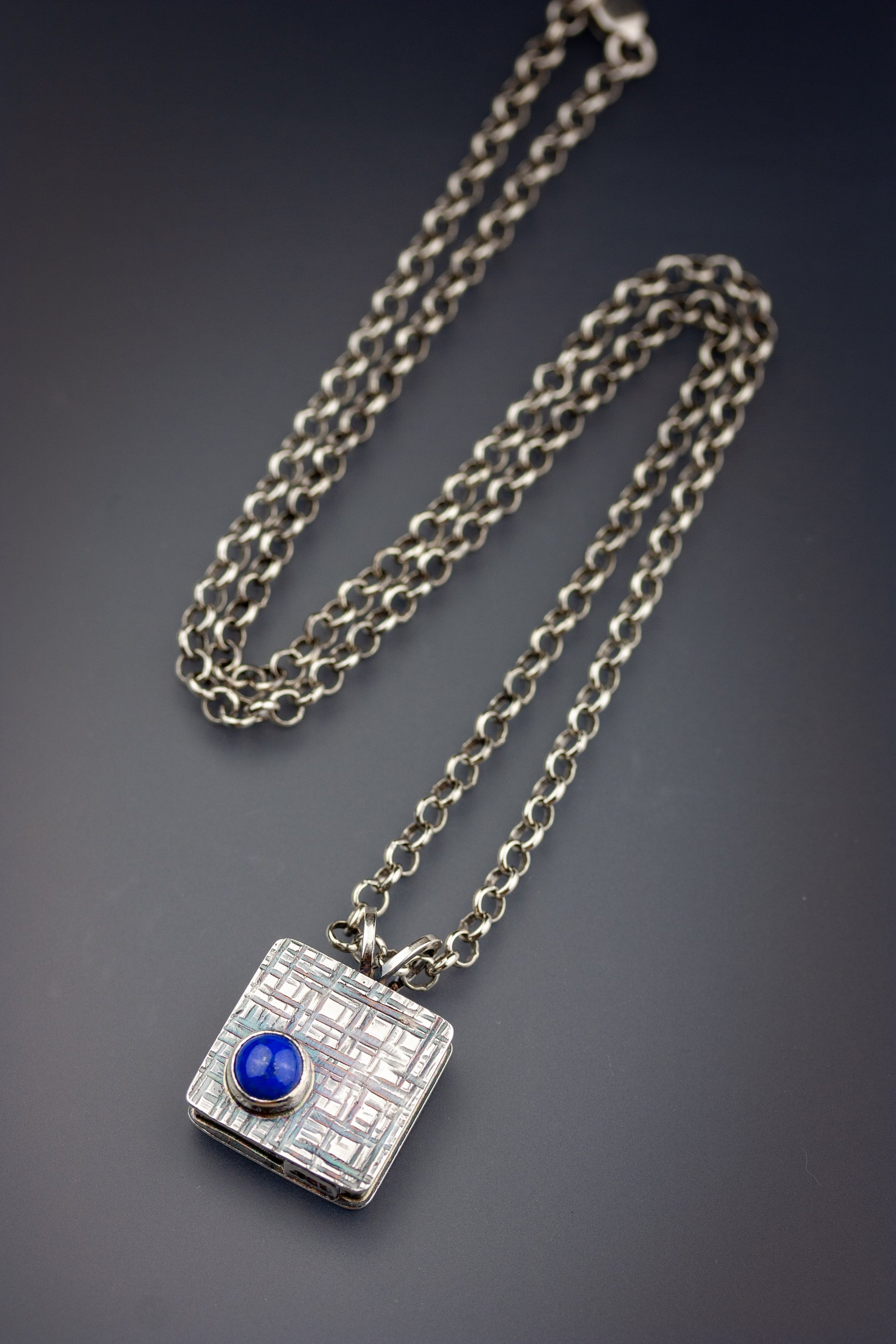 Lapis Box Pendant