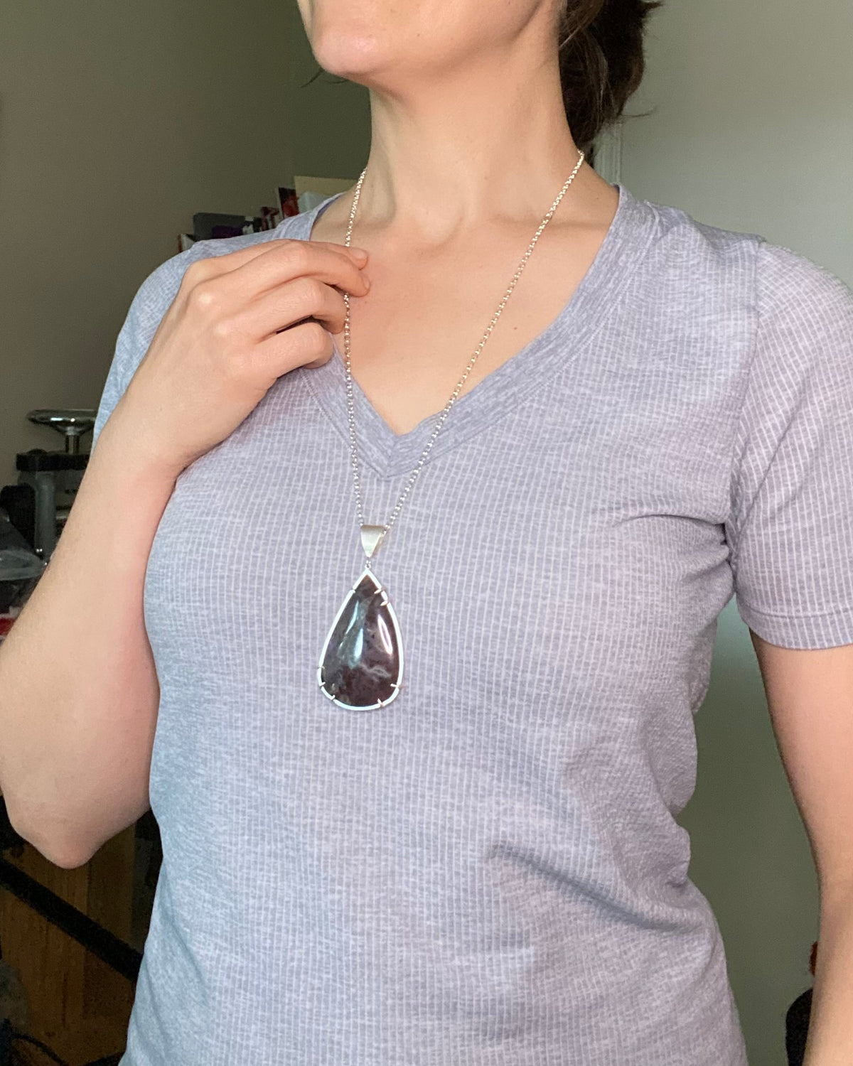 Purple Agate Pendant