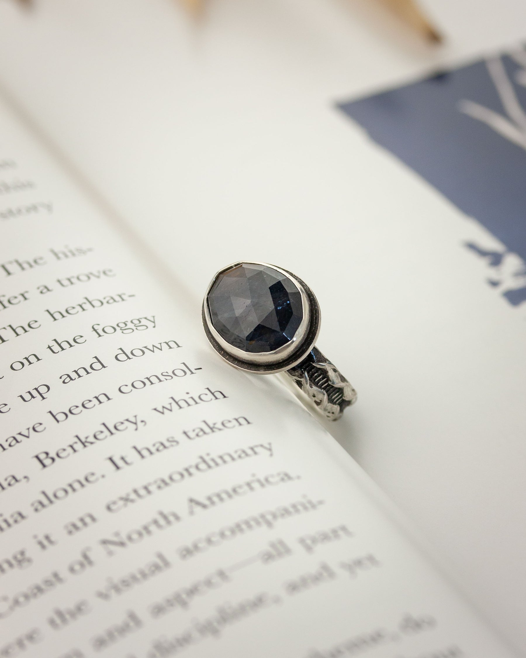 Dark Blue Sapphire Ring - US 7