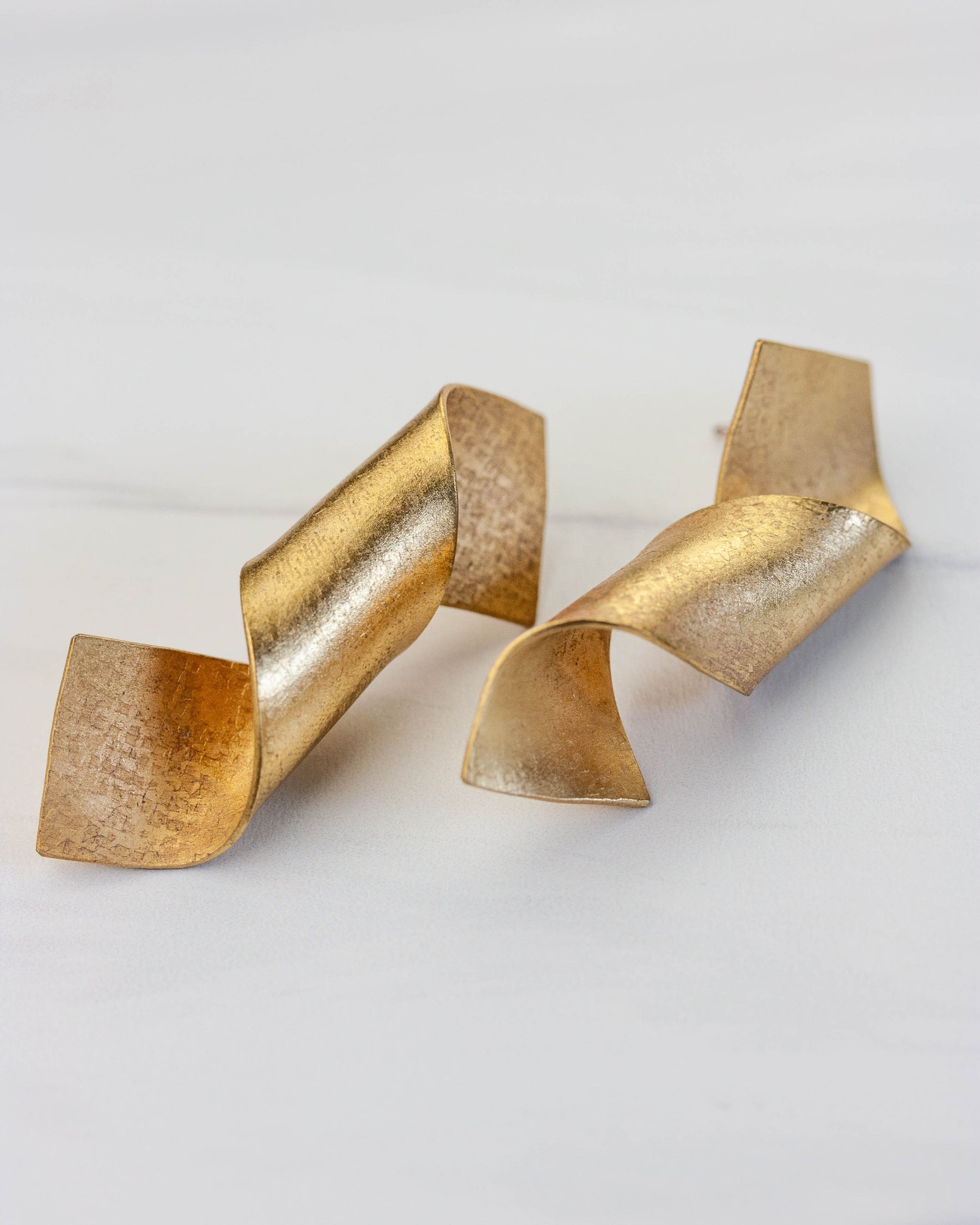 Cascade Brass Earrings