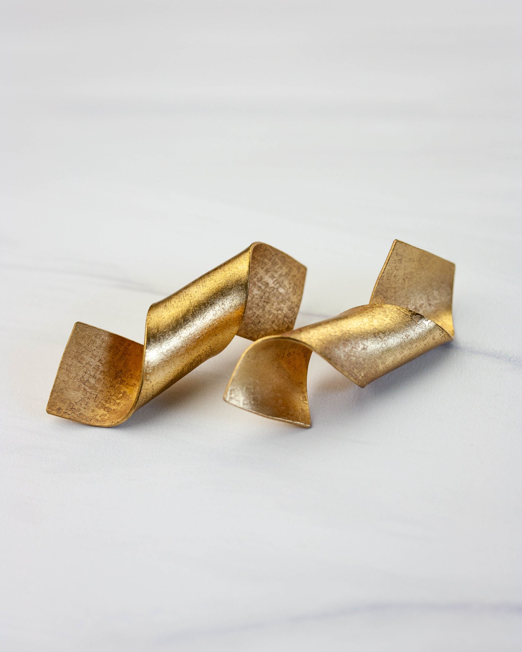 Cascade Brass Earrings