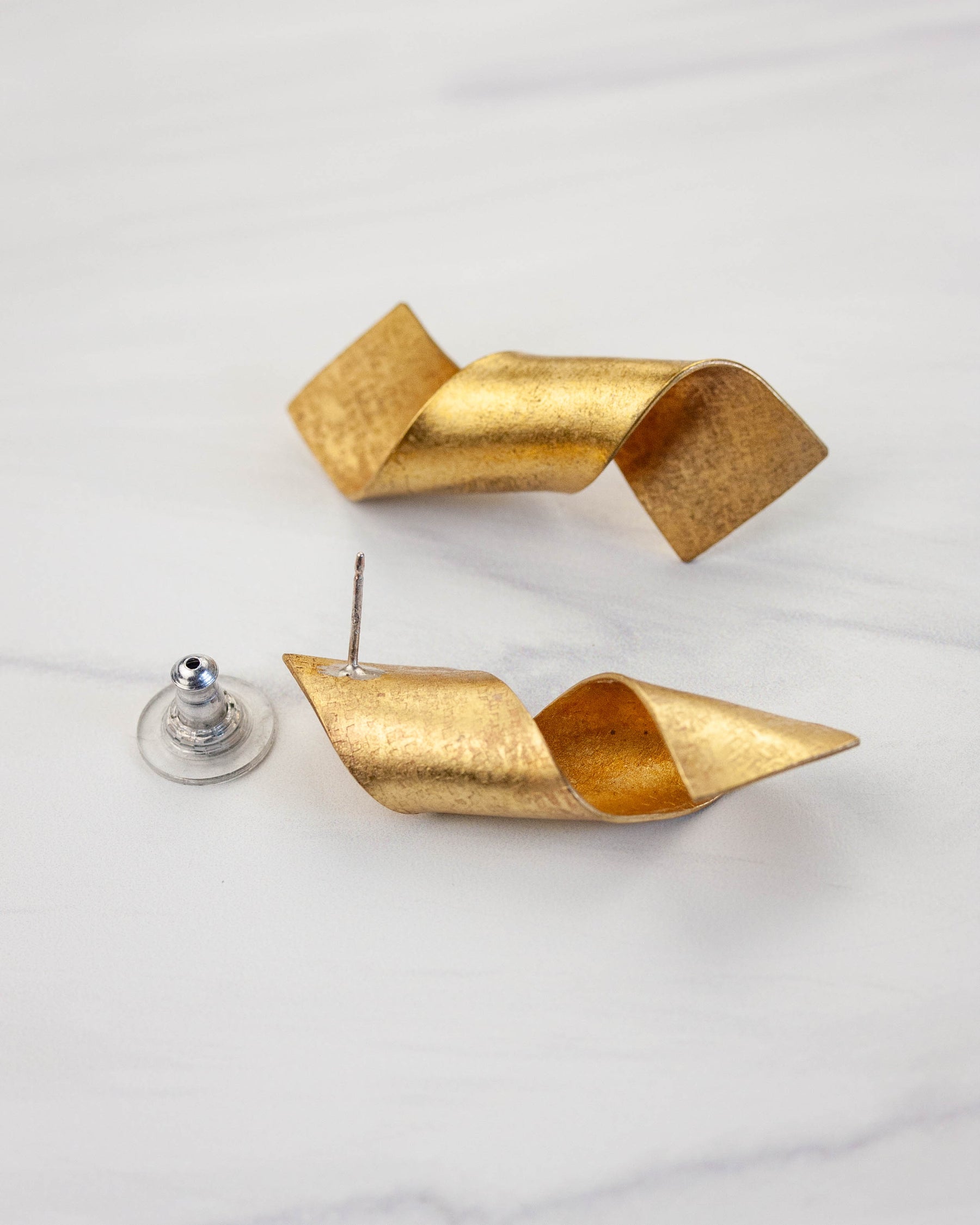 Cascade Brass Earrings