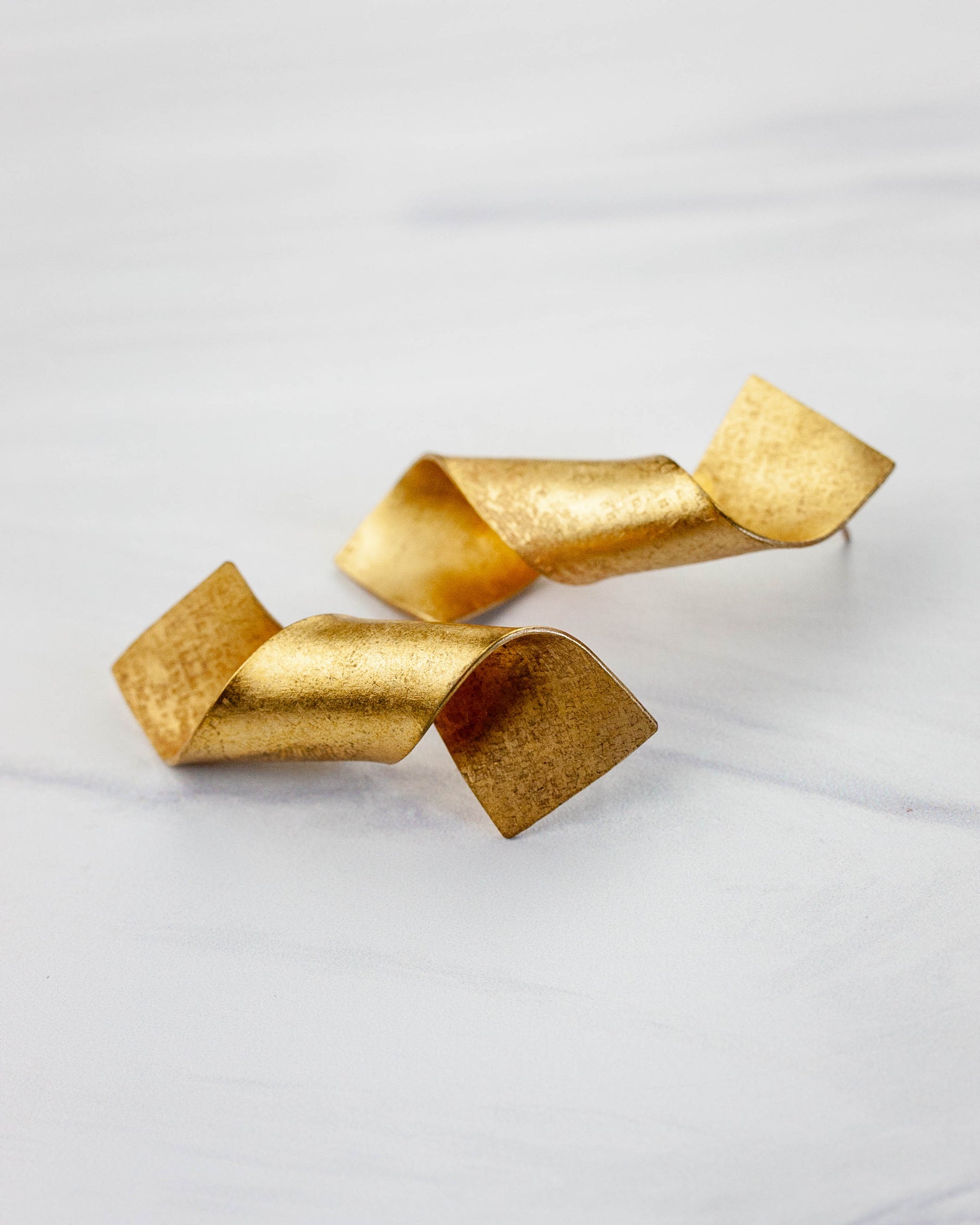 Cascade Brass Earrings