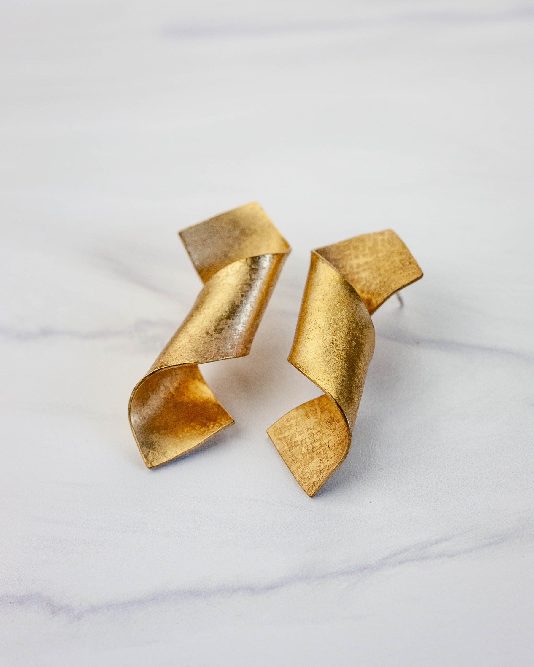 Cascade Brass Earrings