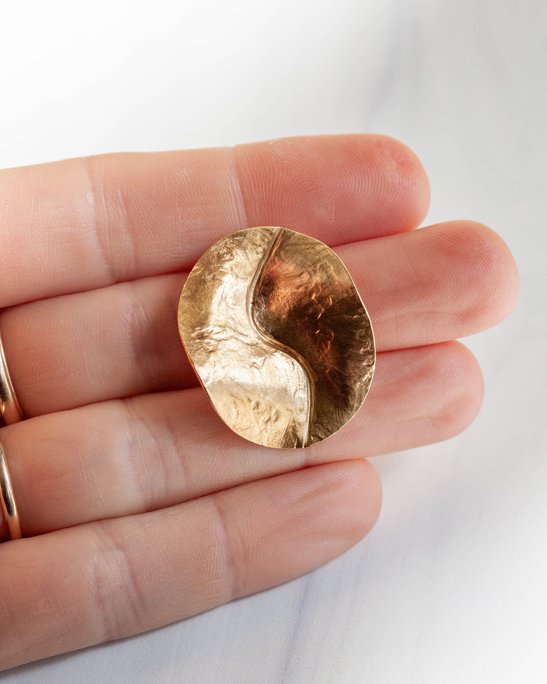 Meander Brass Brooch