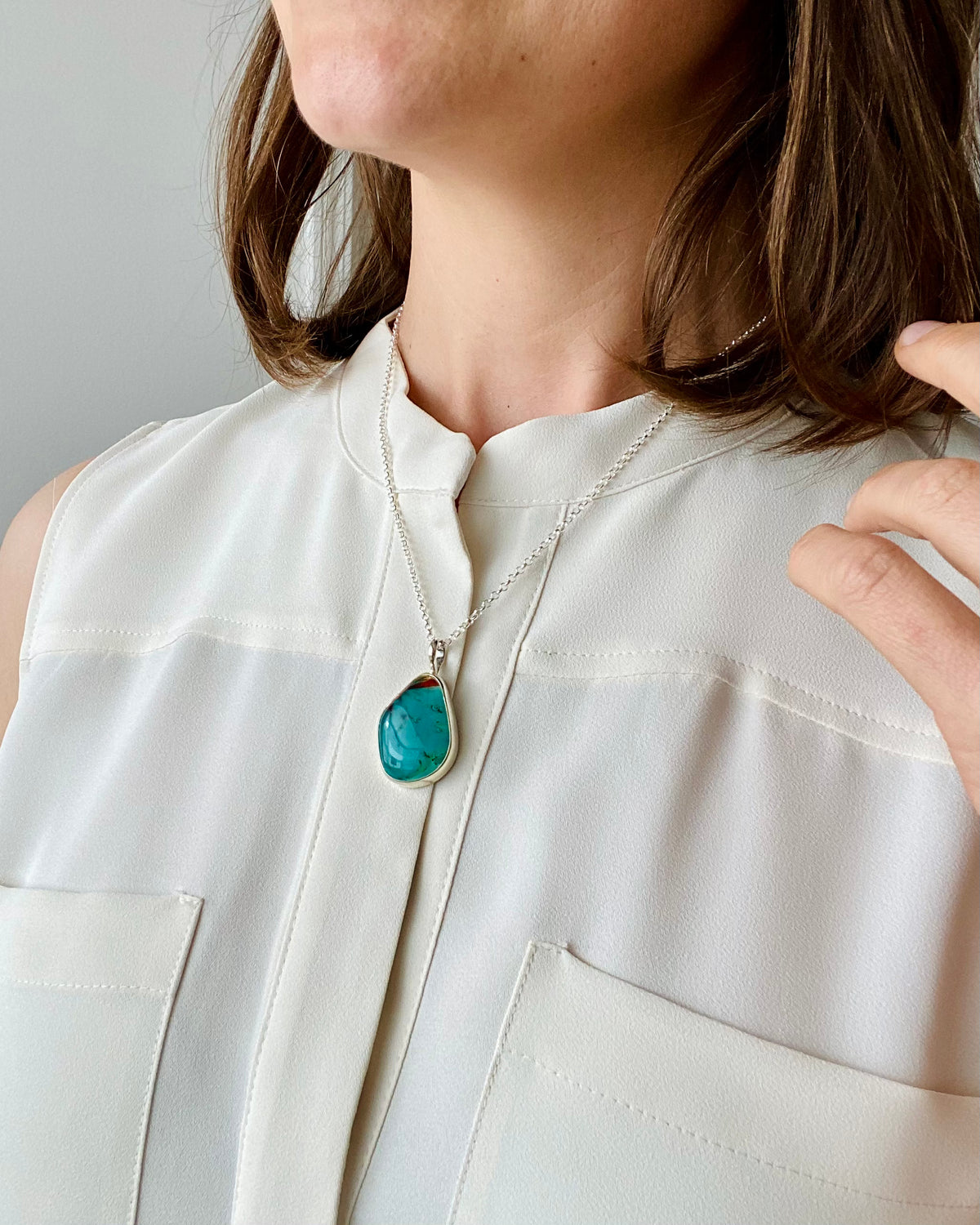 Vernal Pool | Turquoise glass pendant