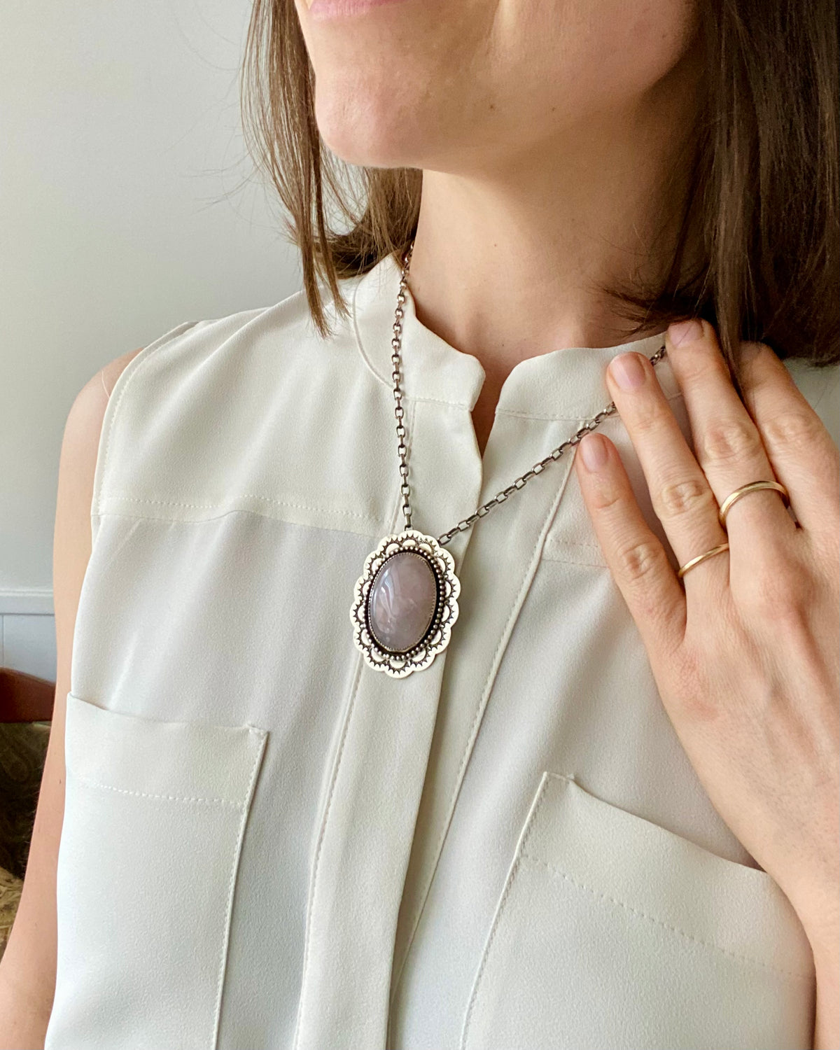 Orb Pendant | Rose Quartz Pendant