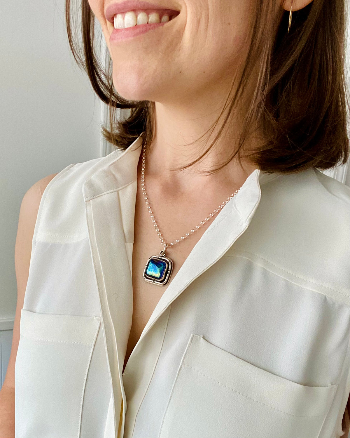 Galactic | Dichroic Glass Pendant