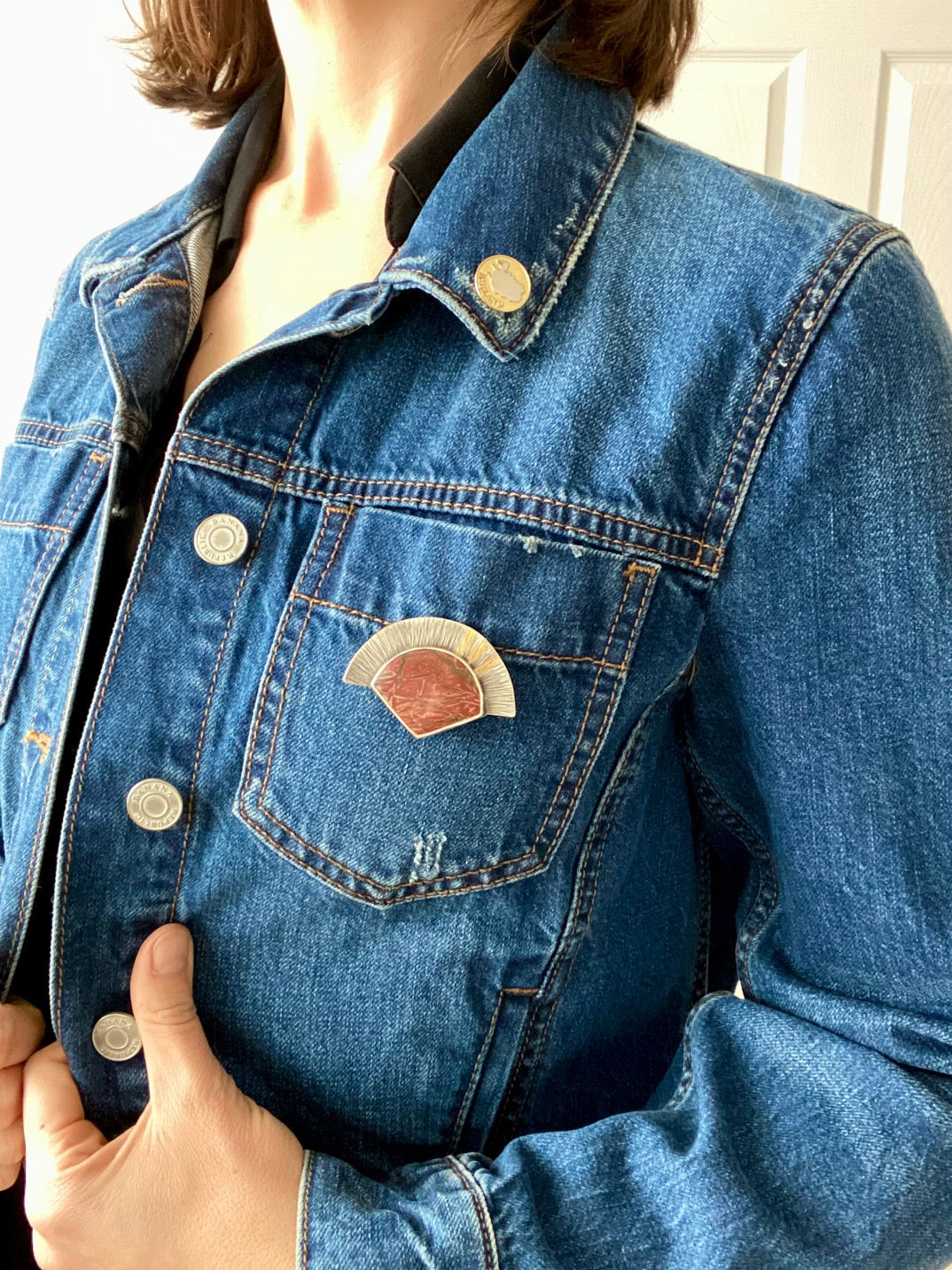 Jasper Sun Brooch