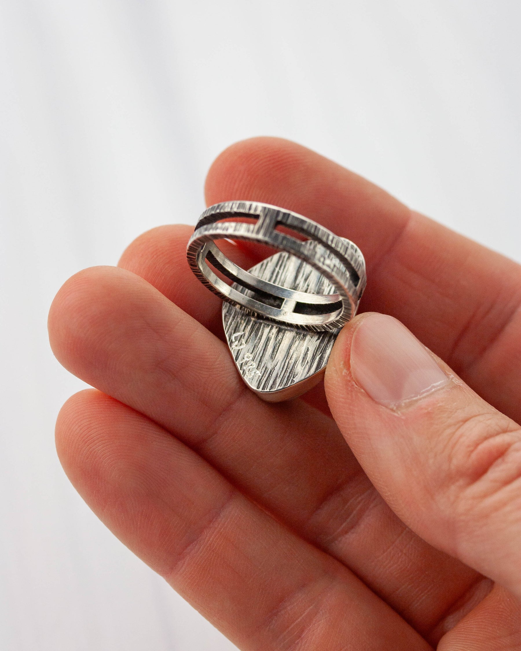 Swell | Larimar Double band ring, US 9