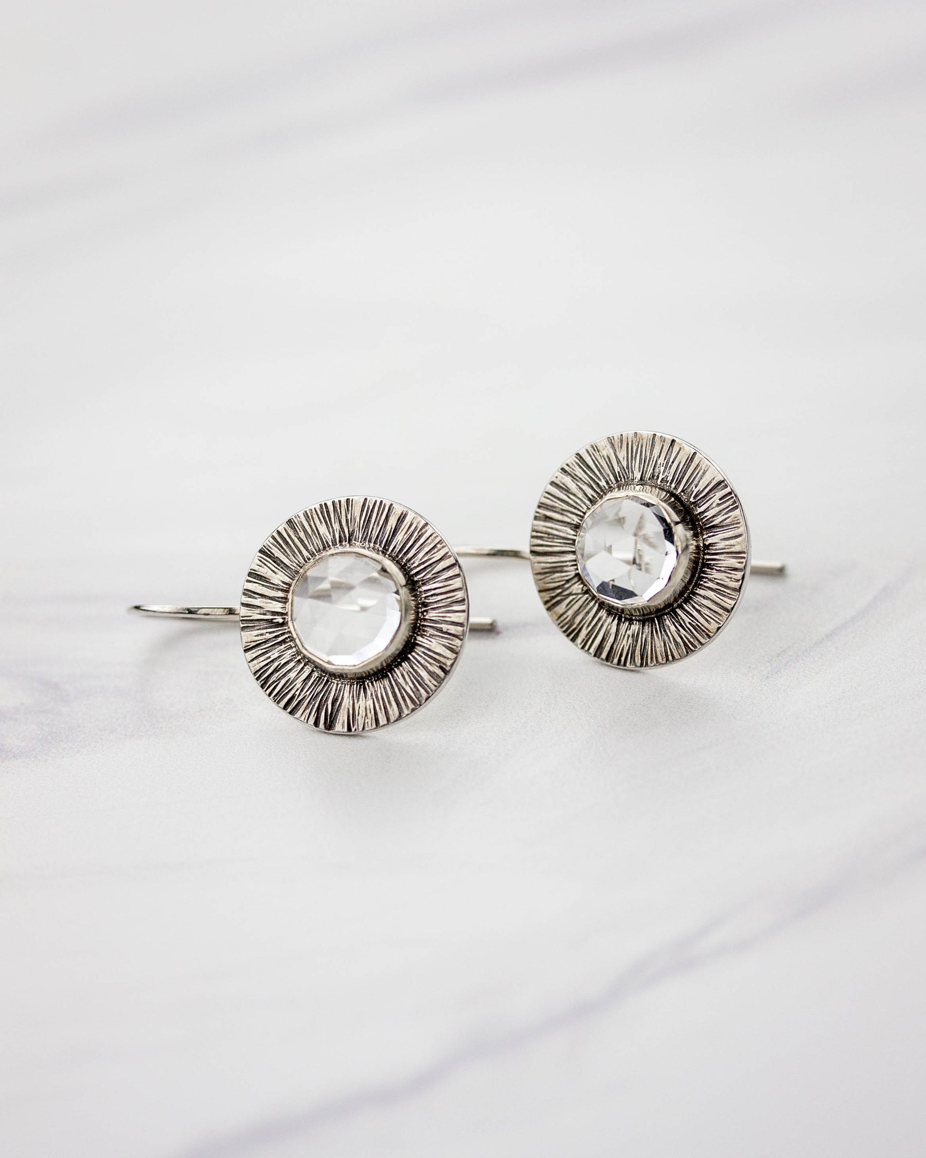 Sunburst Quartz Earrings