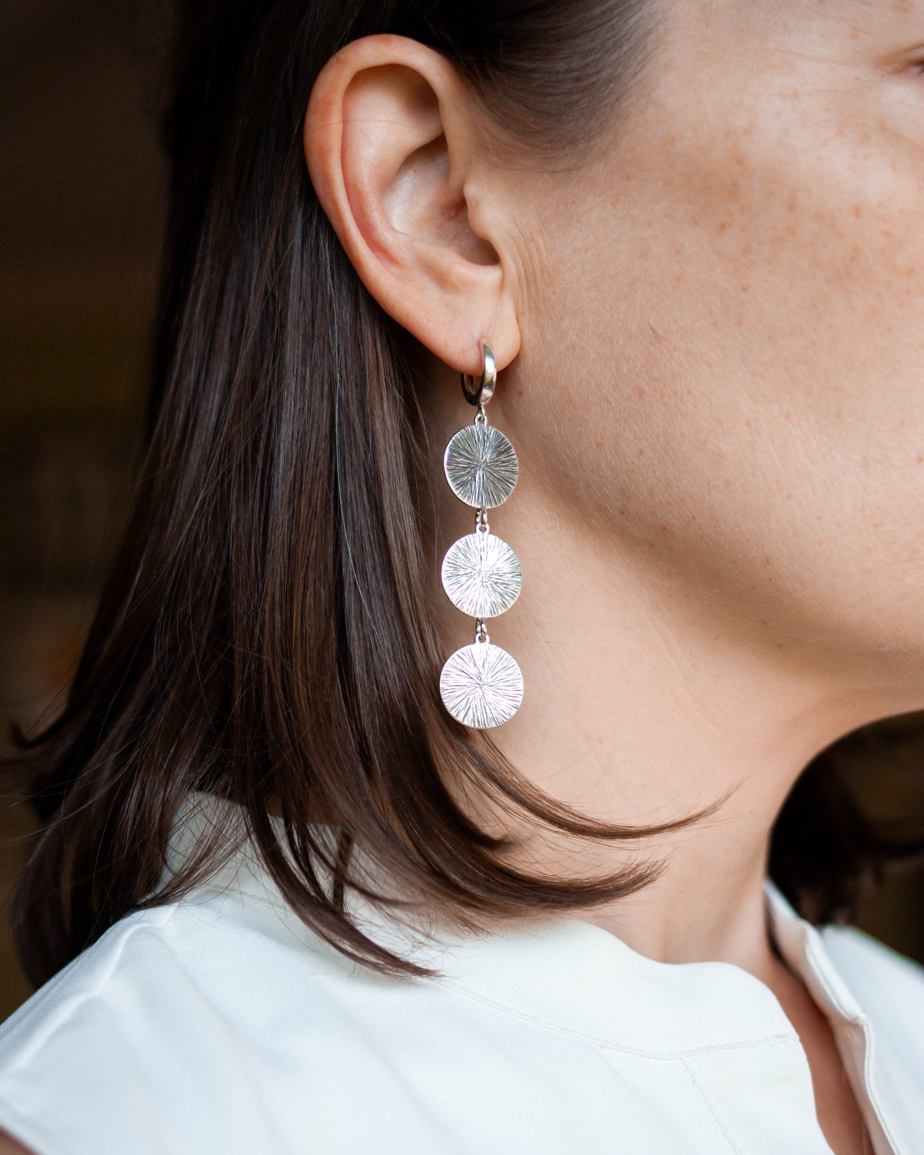 Triple Sunburst Earrings