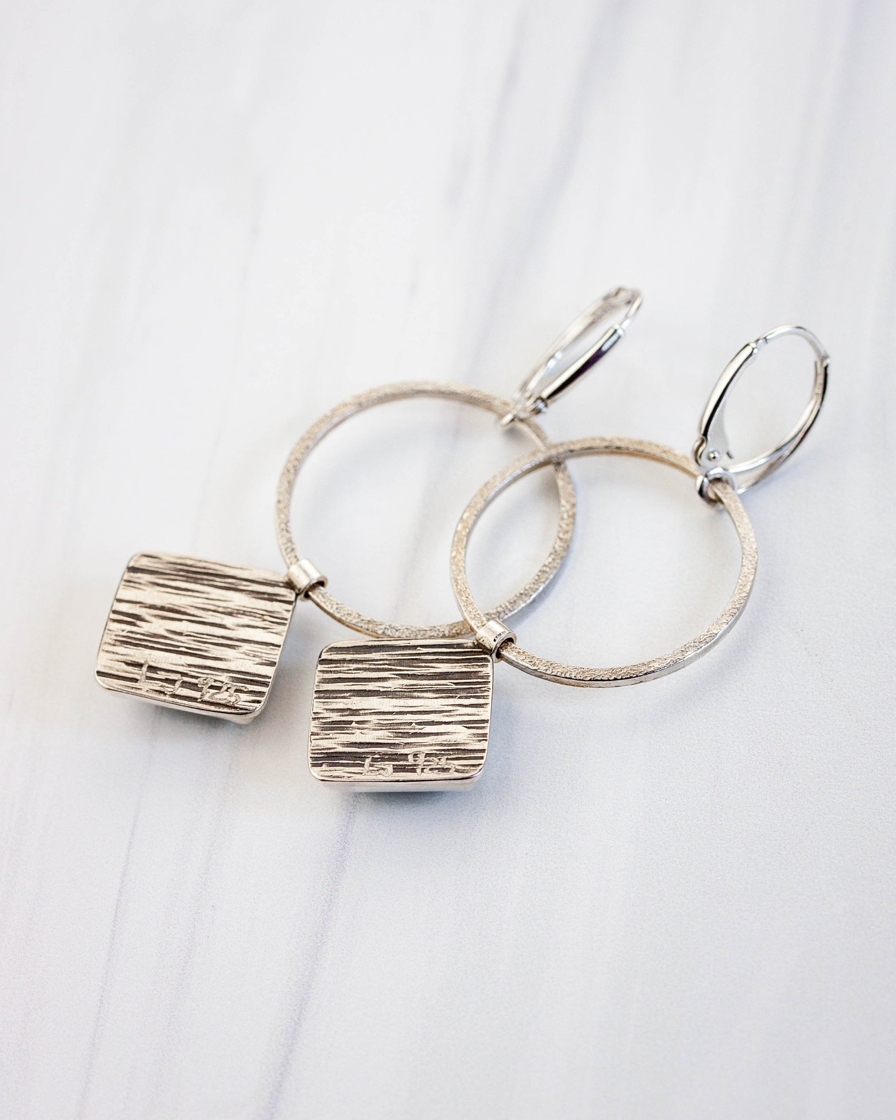 Malachite Hoop Earrings