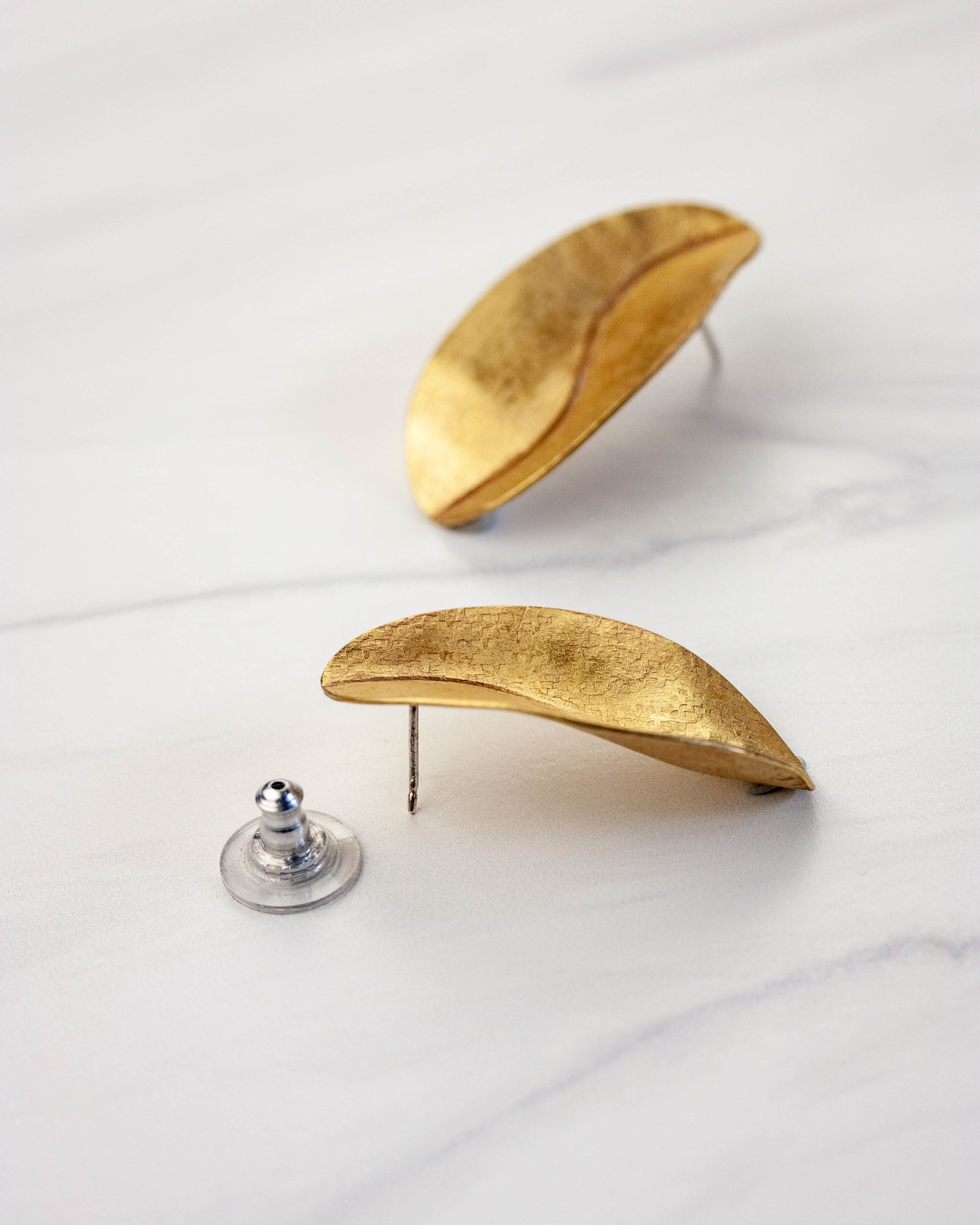 Meander Brass Earrings