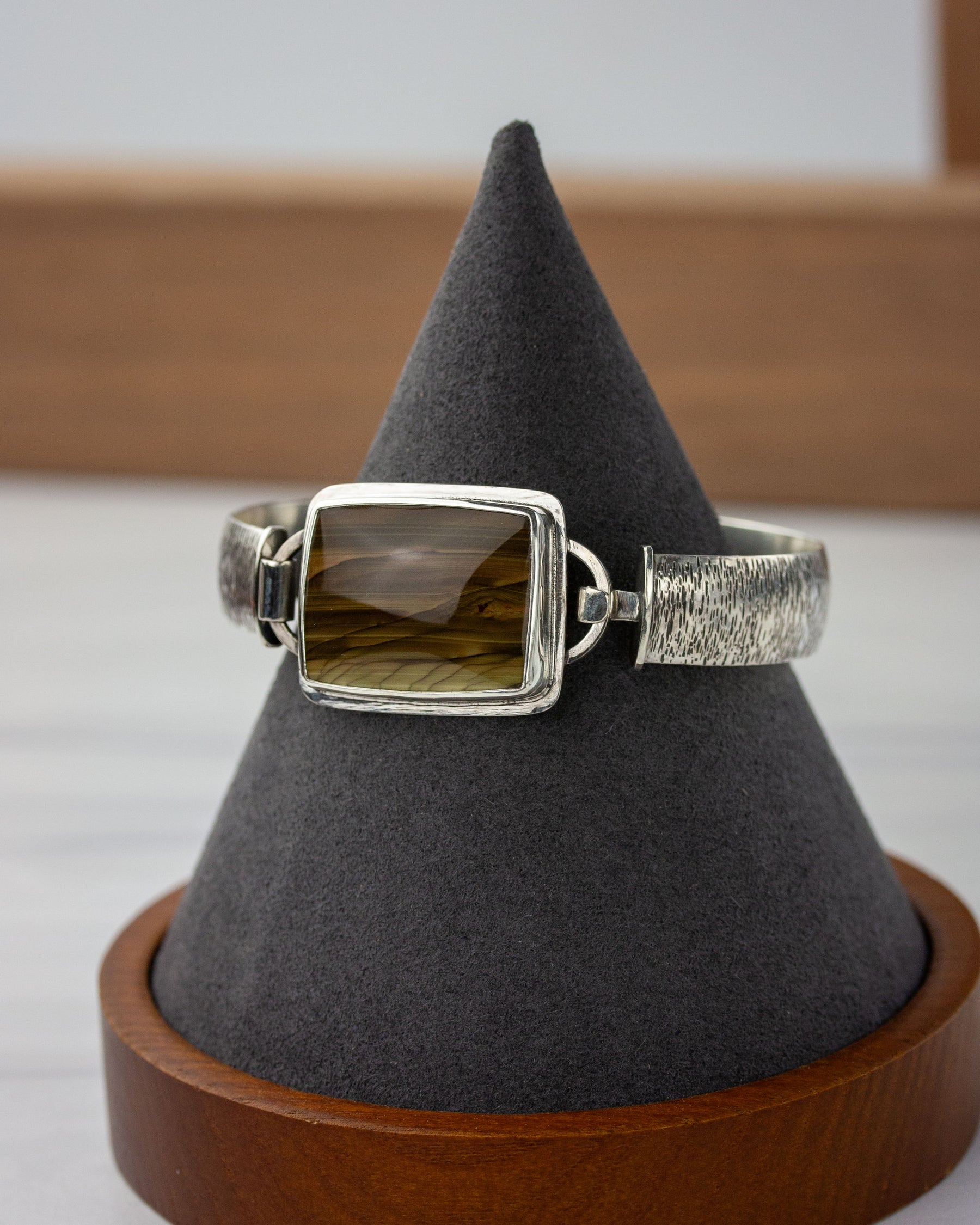 Edge of Reality | Picture Jasper Hinged Bracelet