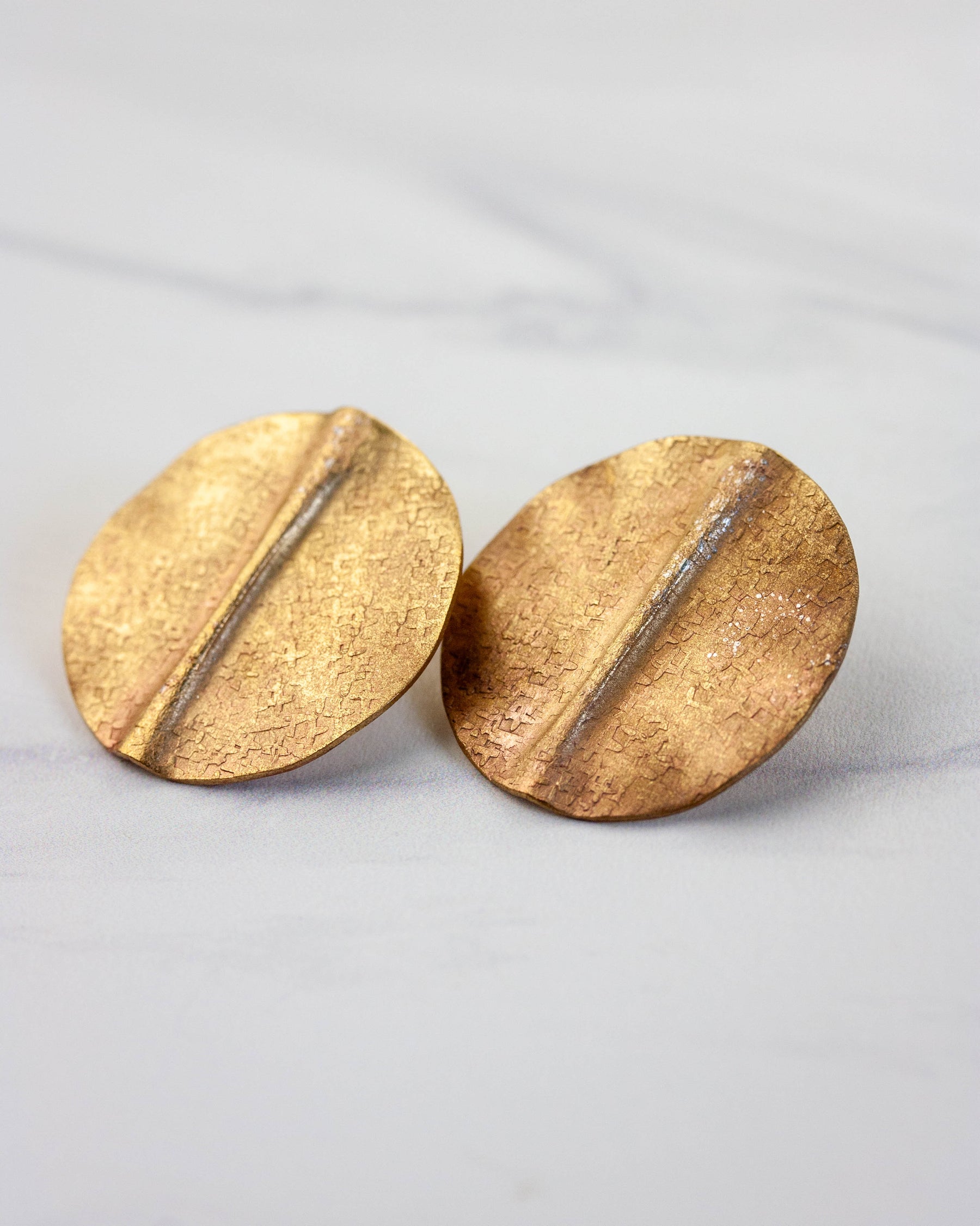 Radial Brass Earrings