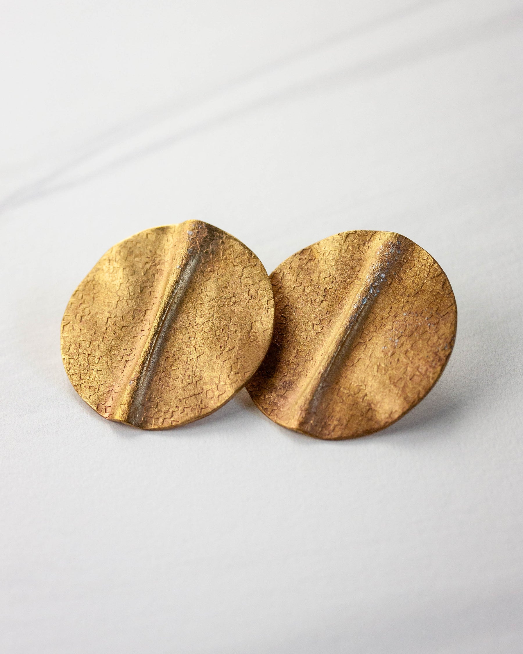 Radial Brass Earrings