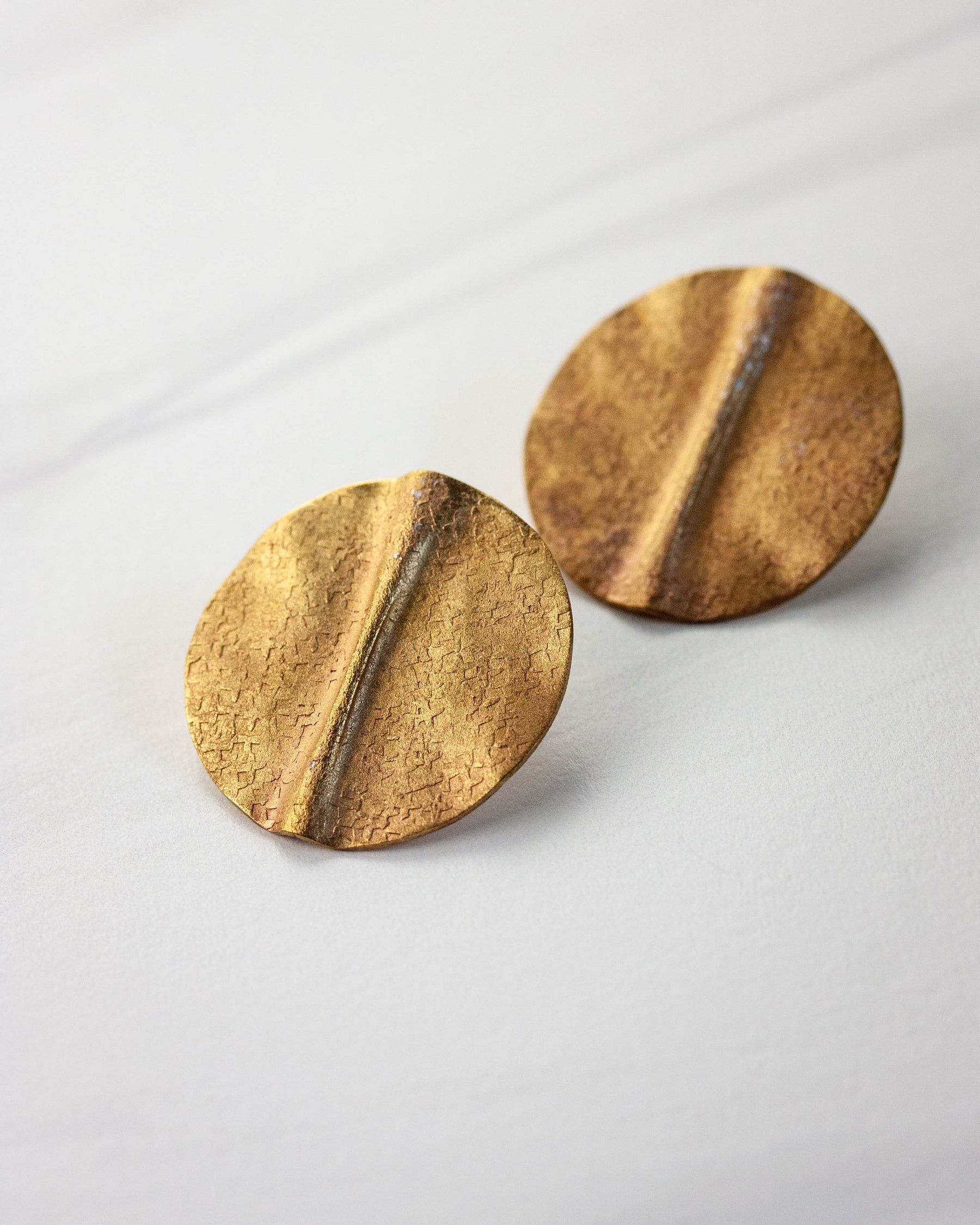 Radial Brass Earrings