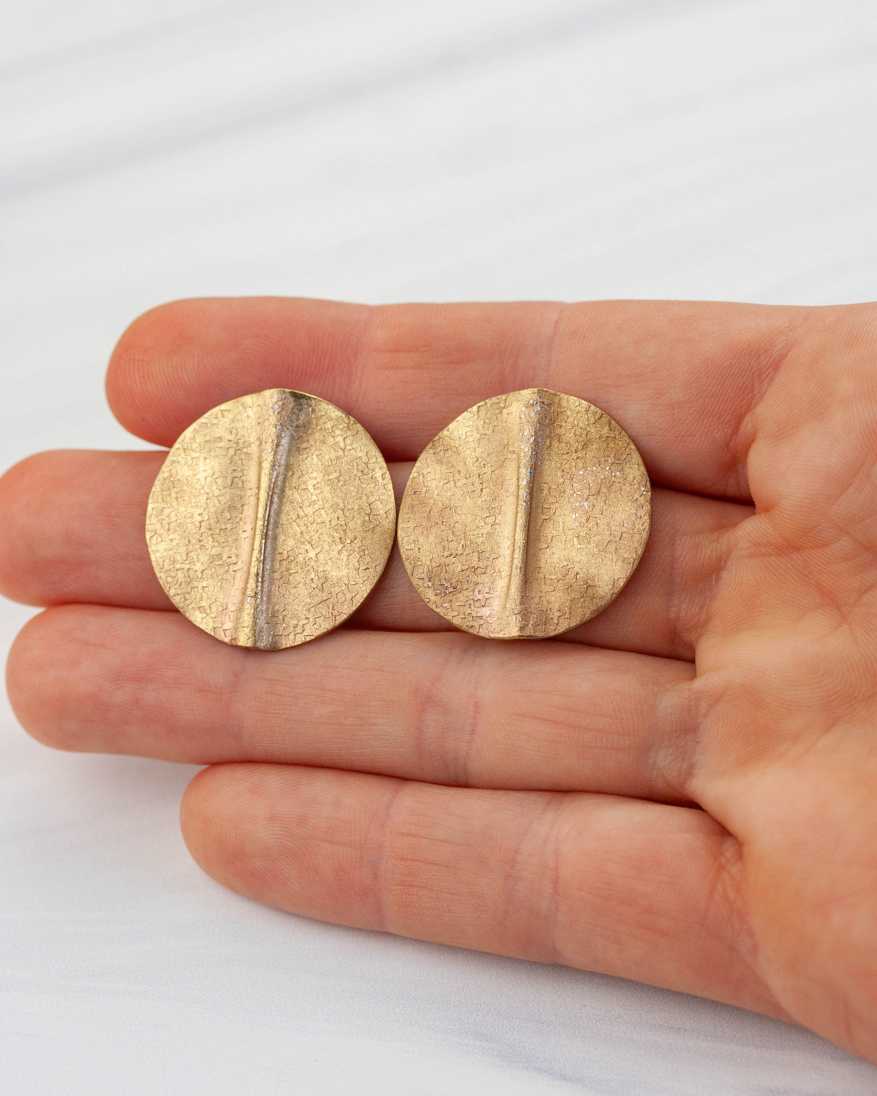 Radial Brass Earrings