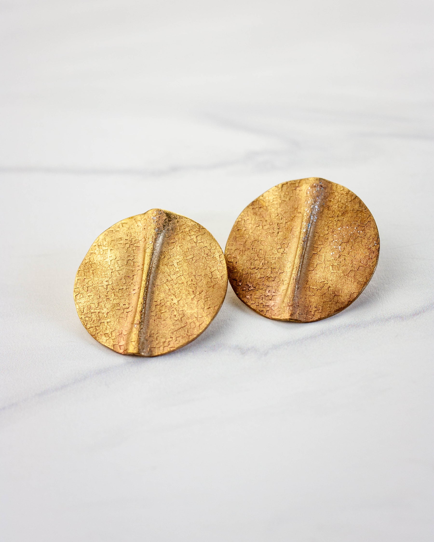 Radial Brass Earrings
