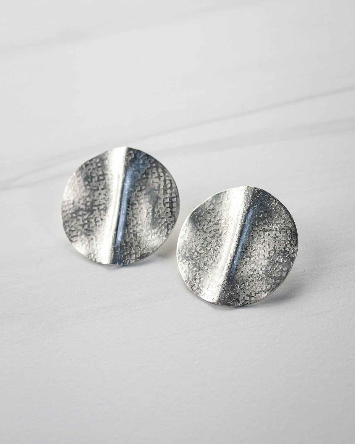 Radial silver Earrings