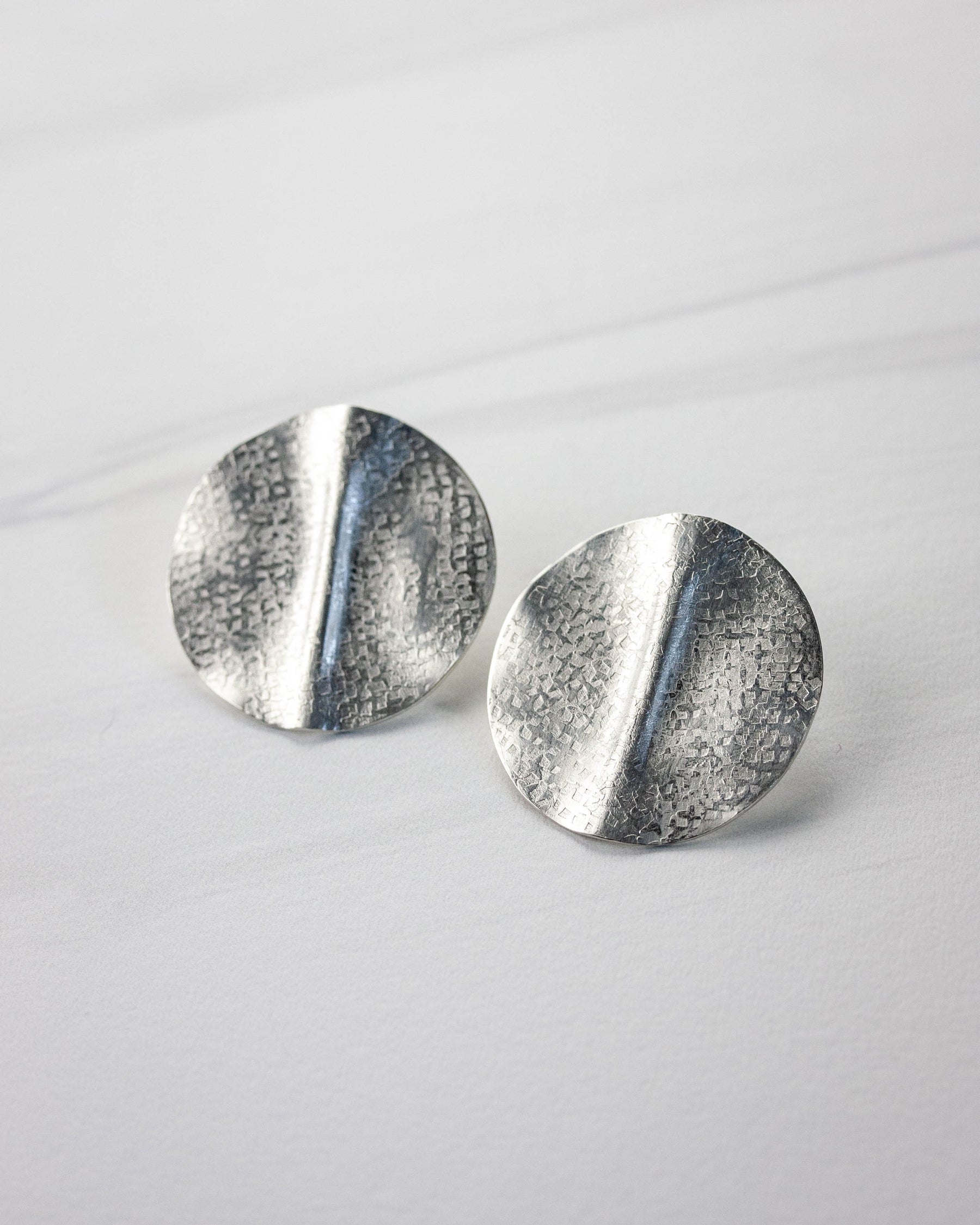 Radial silver Earrings