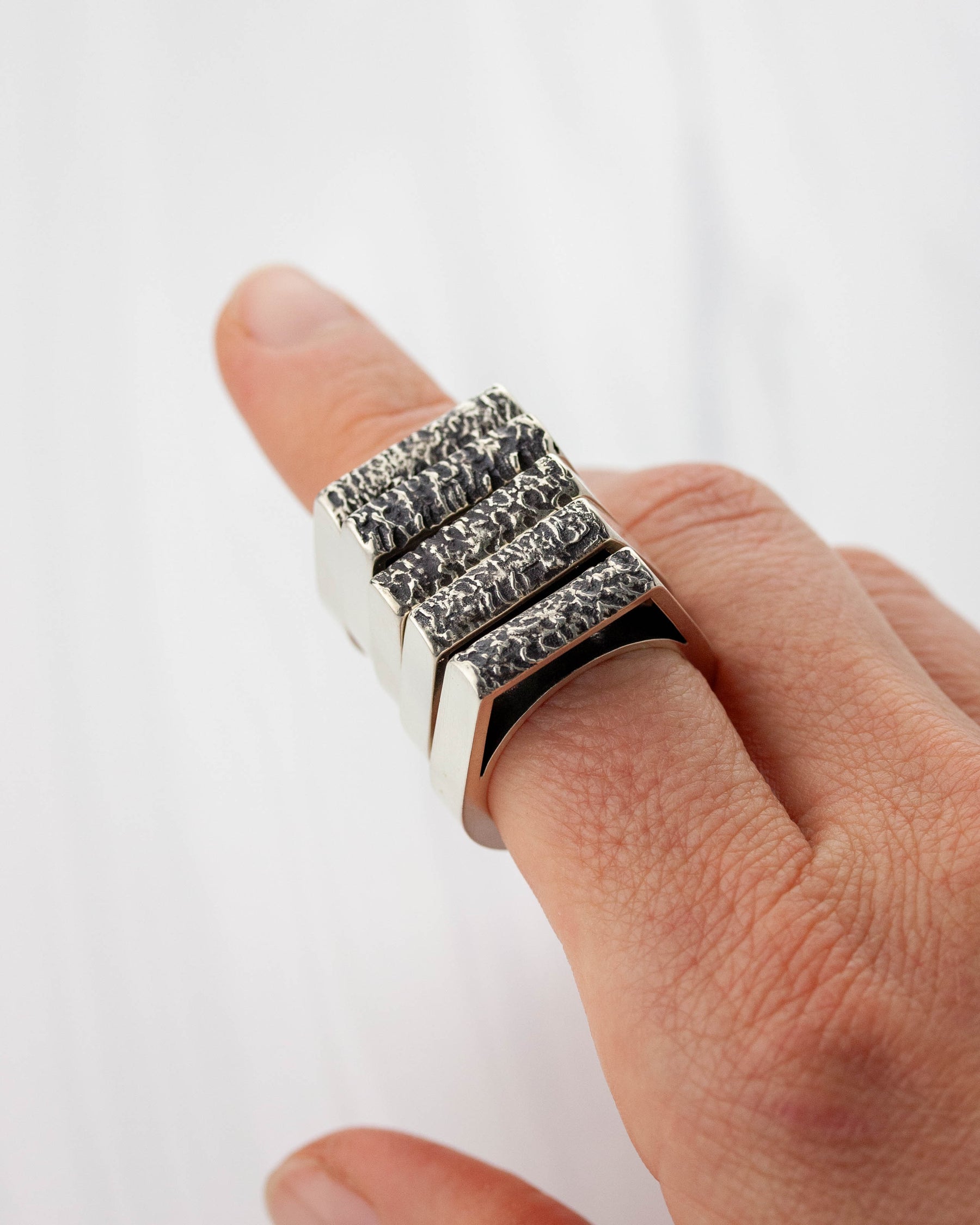 Wild Seas | Sterling silver Upright Rings