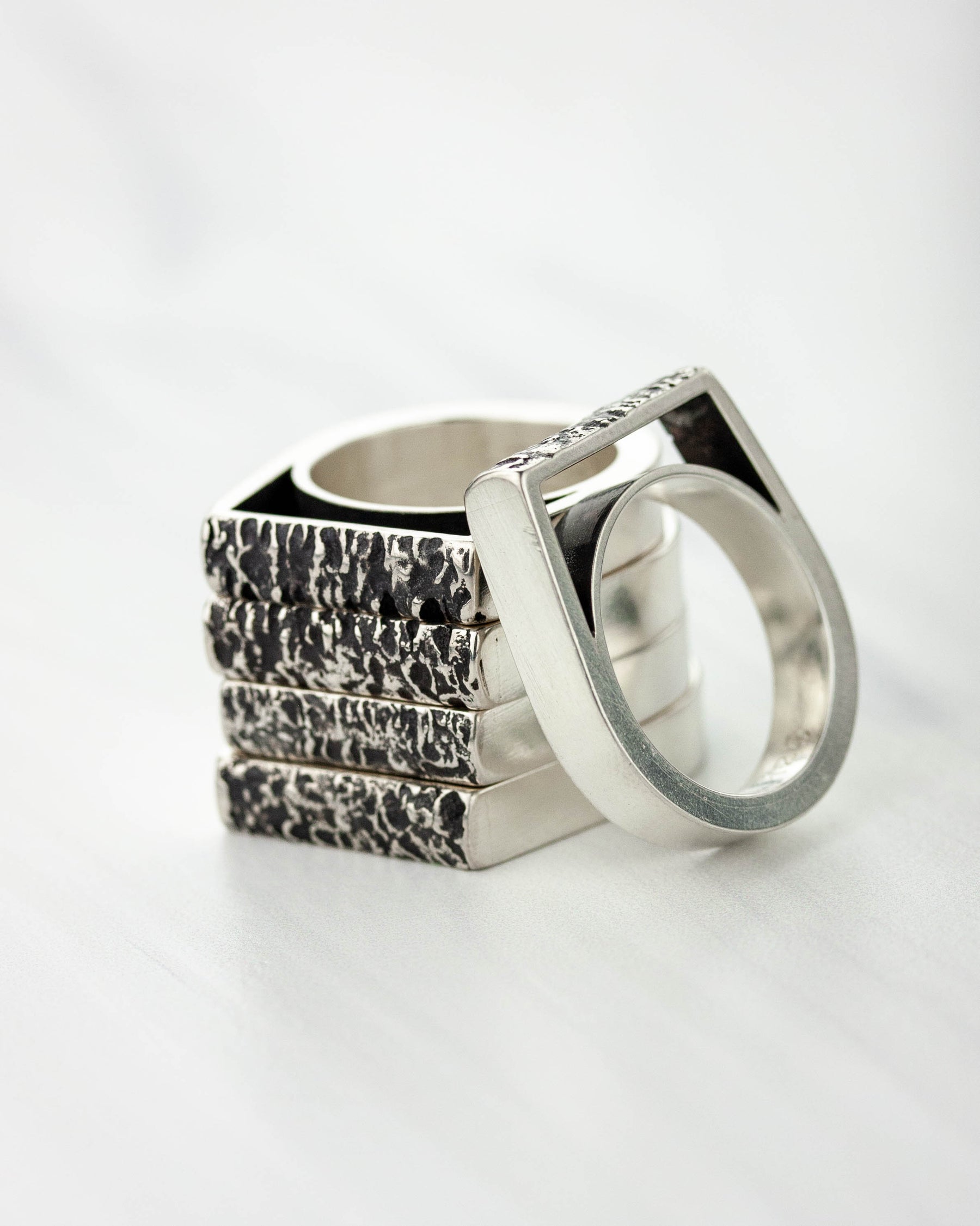 Wild Seas | Sterling silver Upright Rings