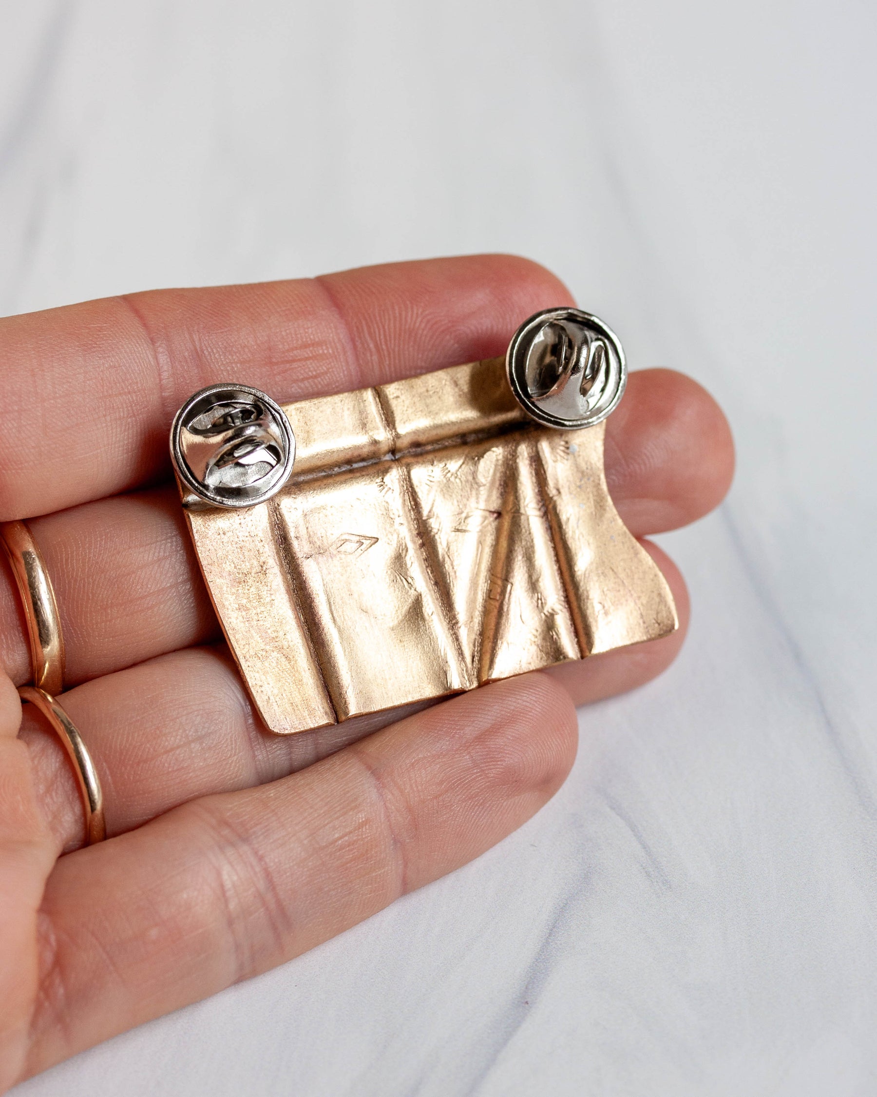 Verge Brass Brooch