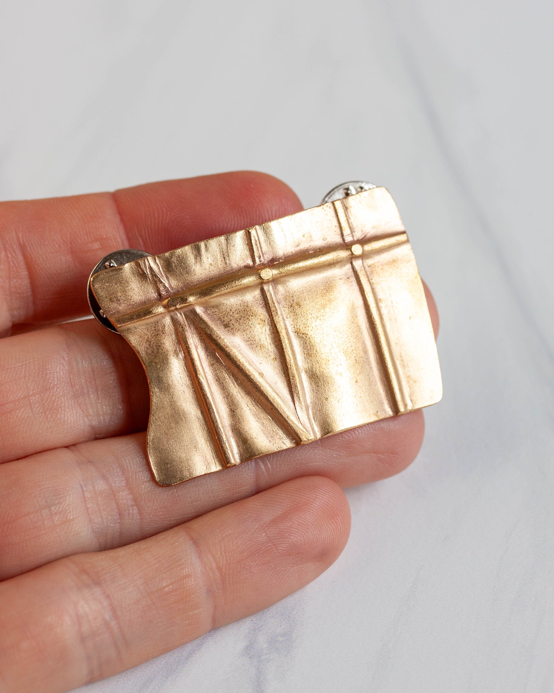 Verge Brass Brooch