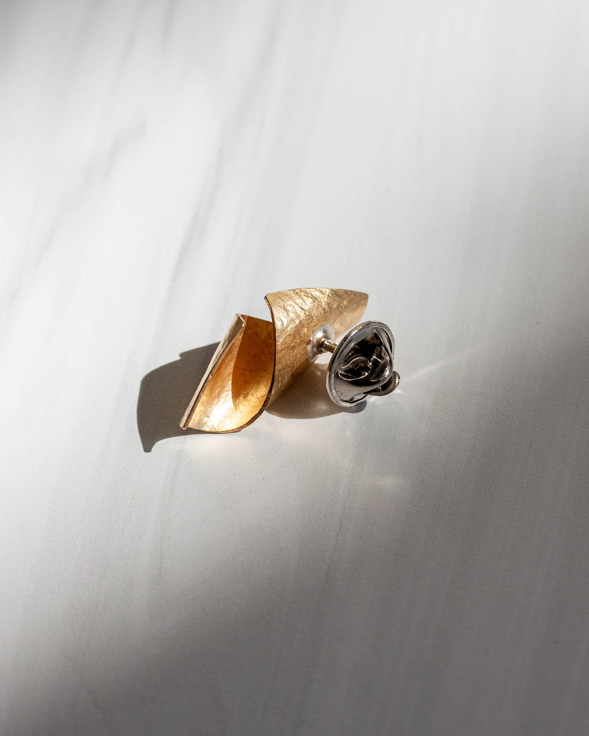 Wave Brass Brooch