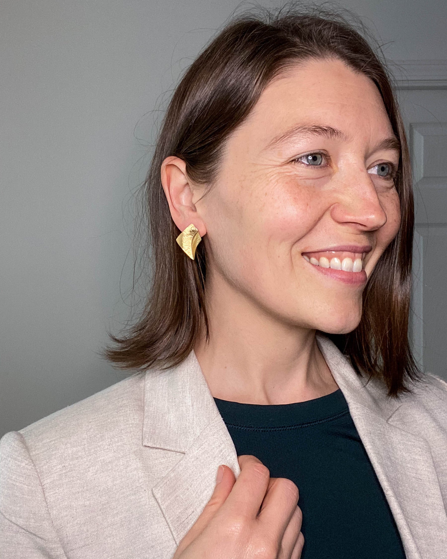 Transect Brass Earrings