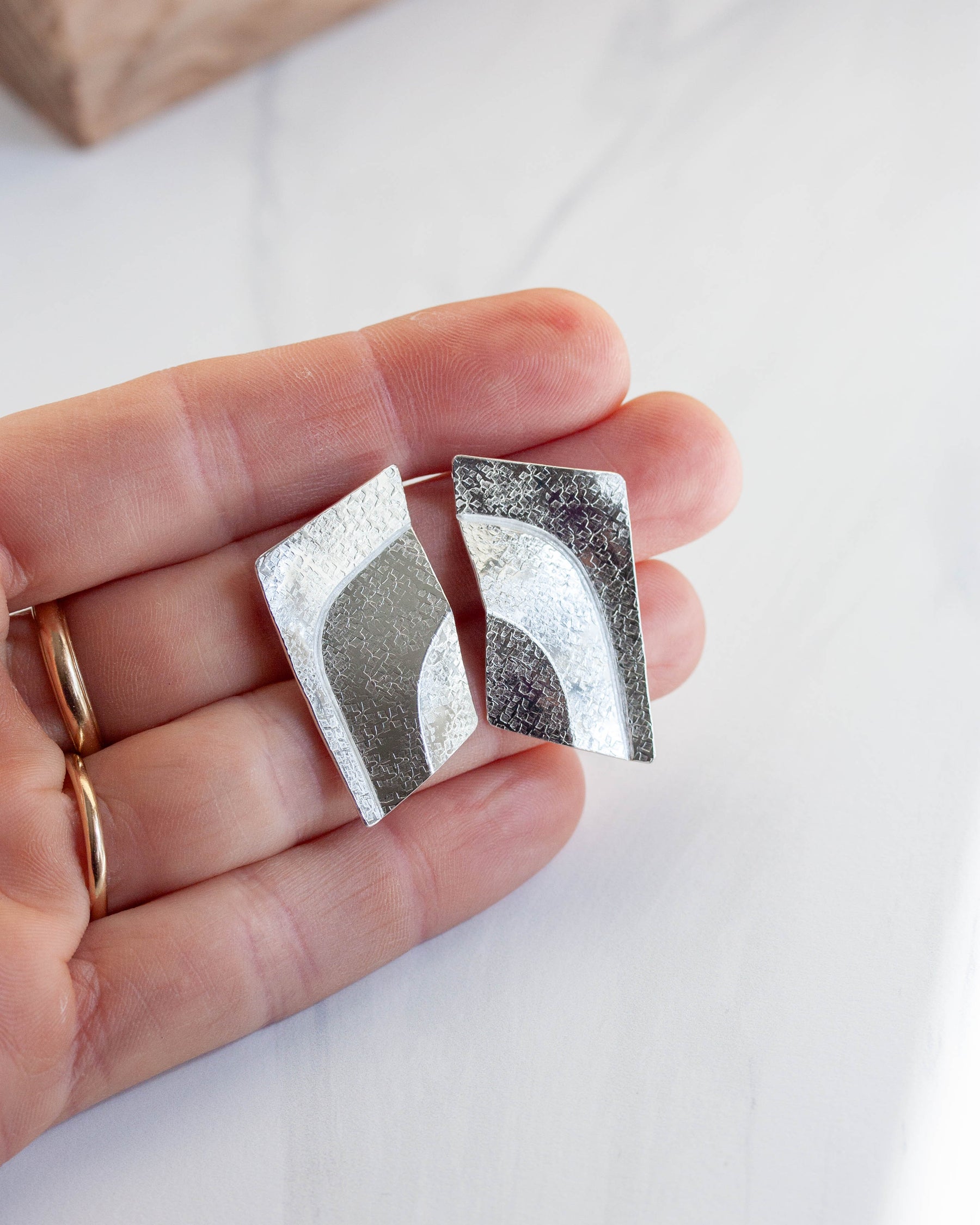 Echelon Silver Earrings