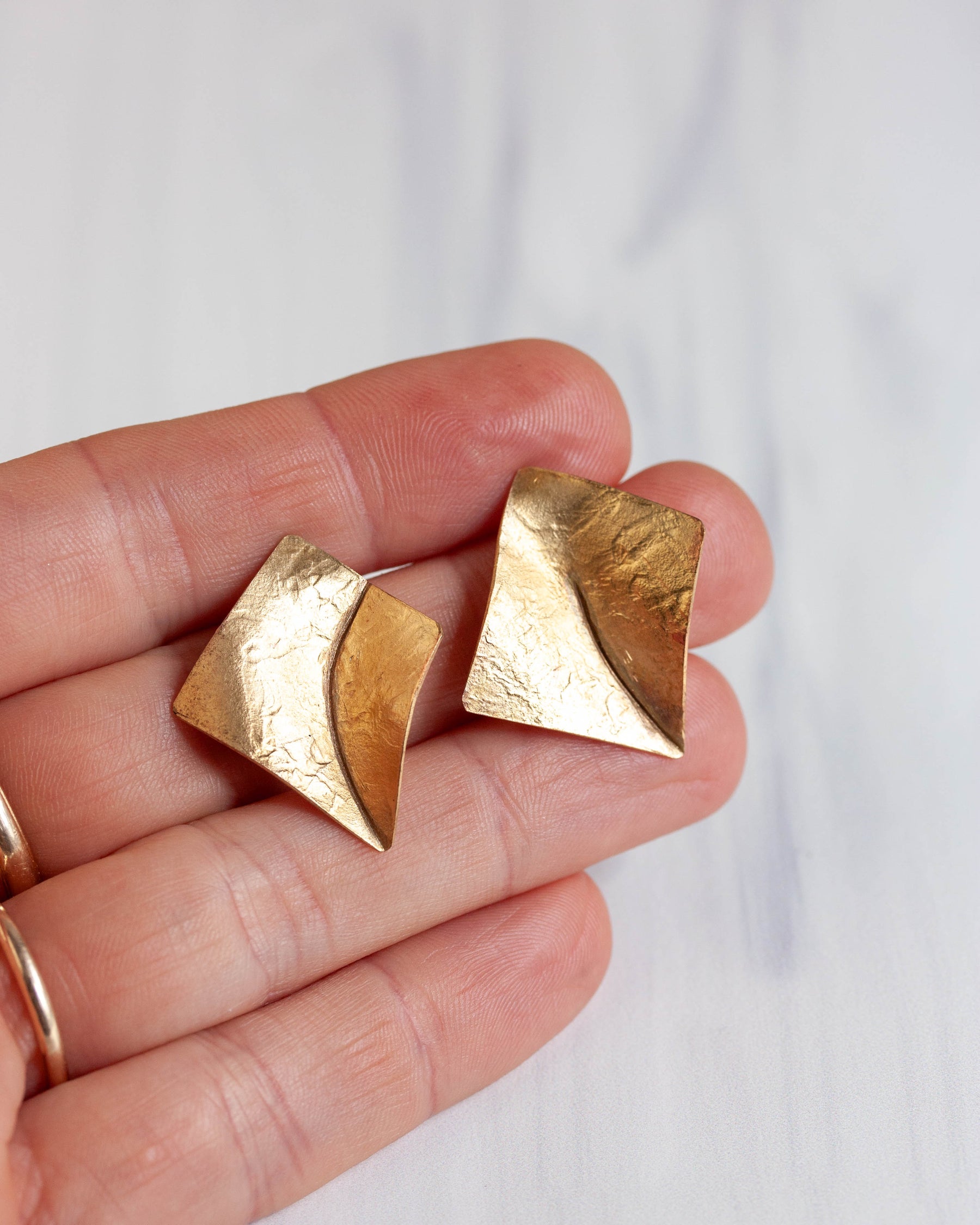 Transect Brass Earrings