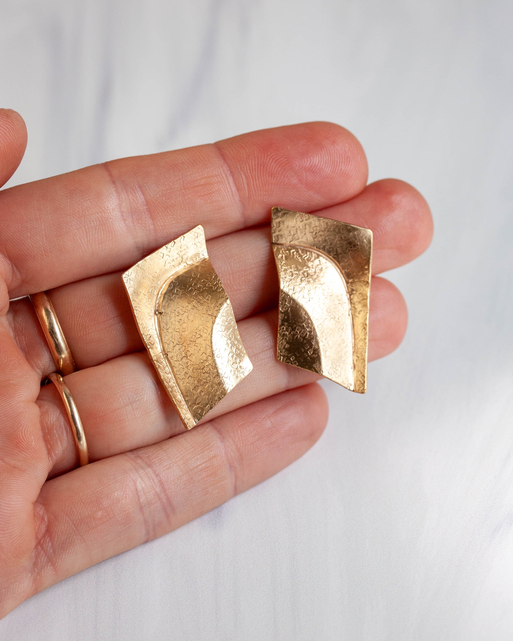 Echelon Brass Earrings