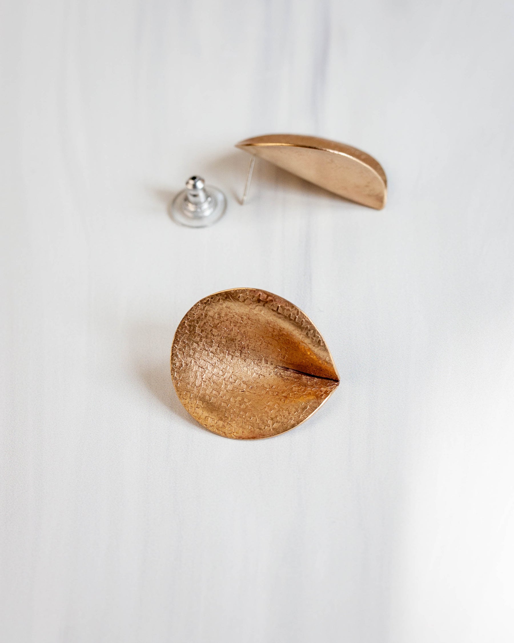 Crest Brass Earrings