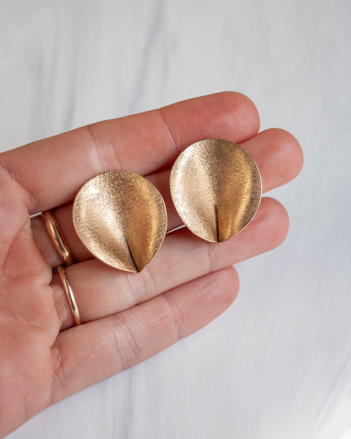 Crest Brass Earrings