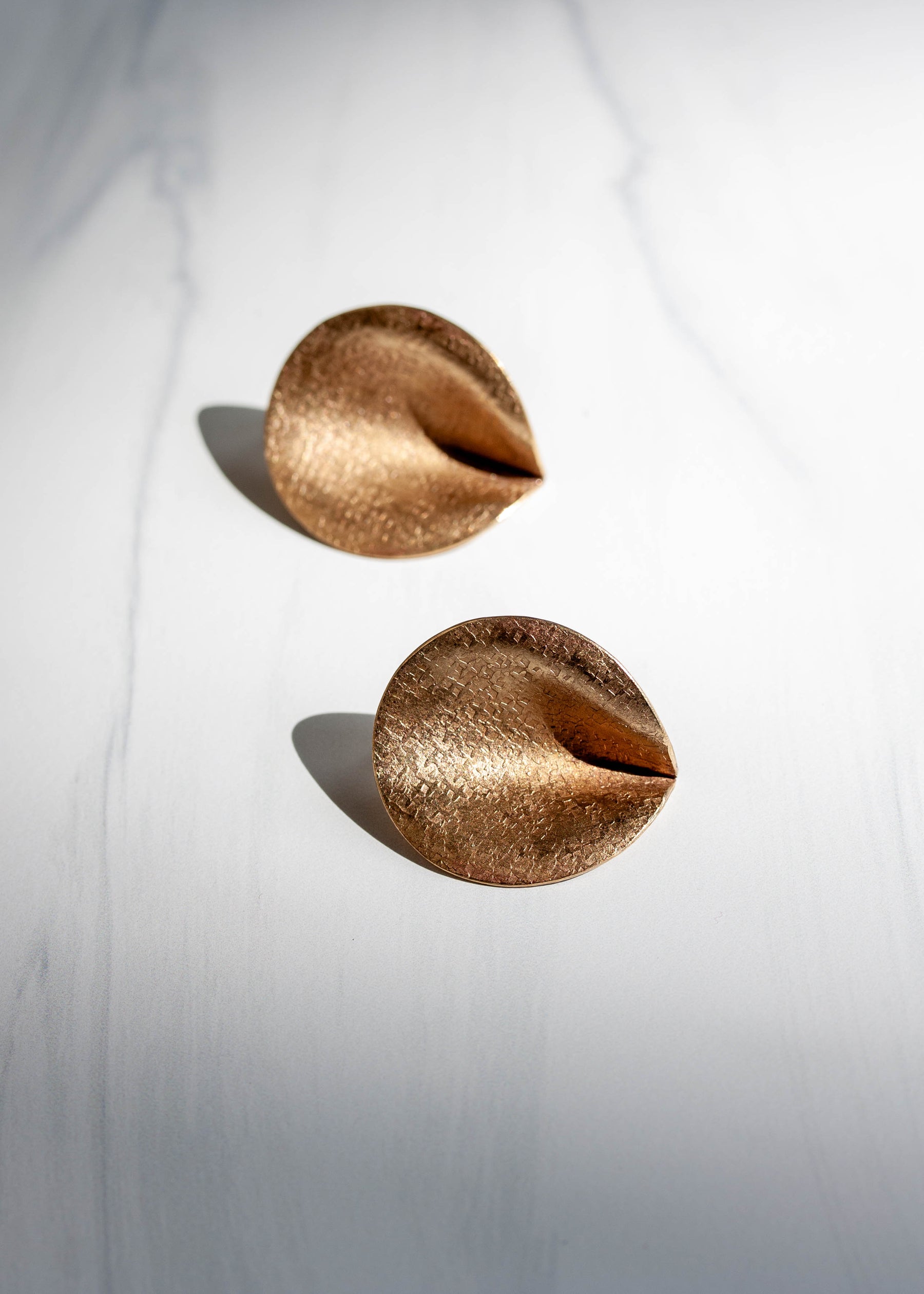 Crest Brass Earrings