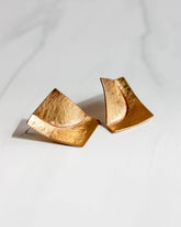 Hemisphere Brass Earrings