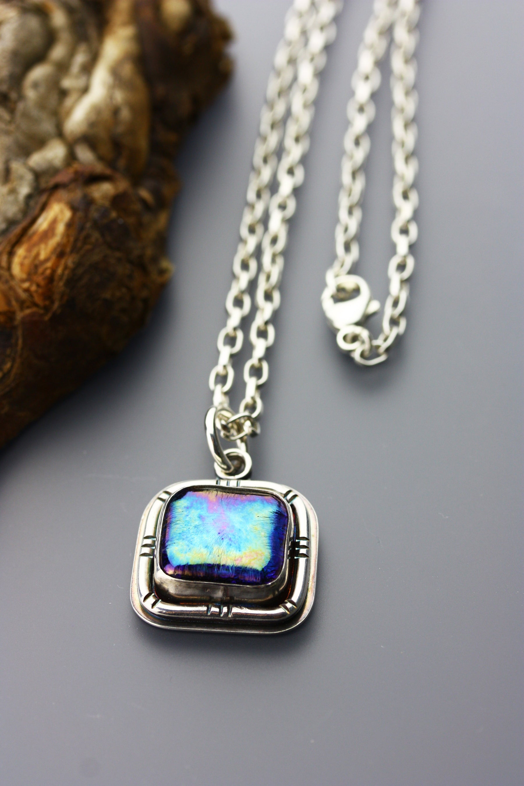 Galactic | Dichroic Glass Pendant