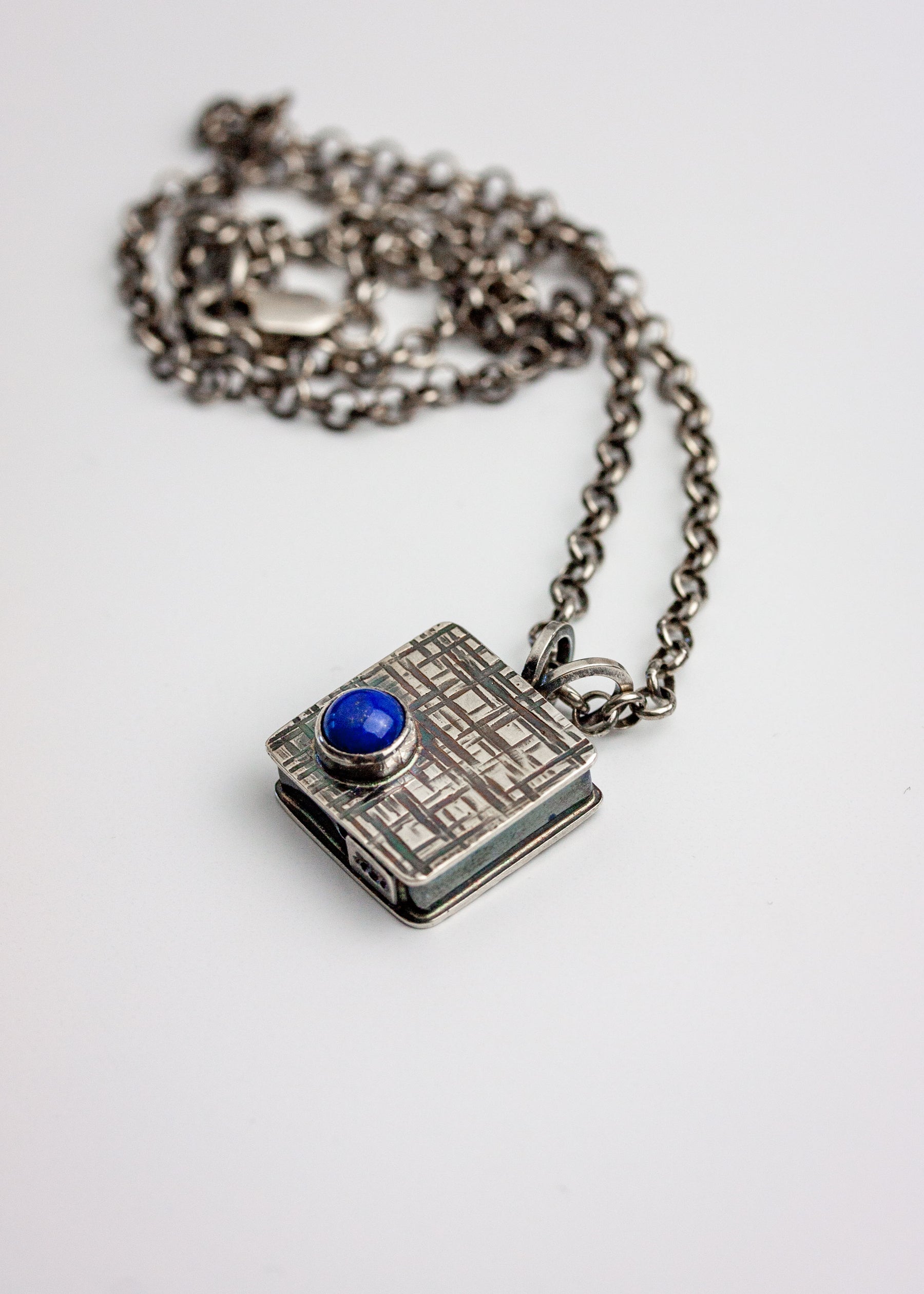 Lapis Box Pendant