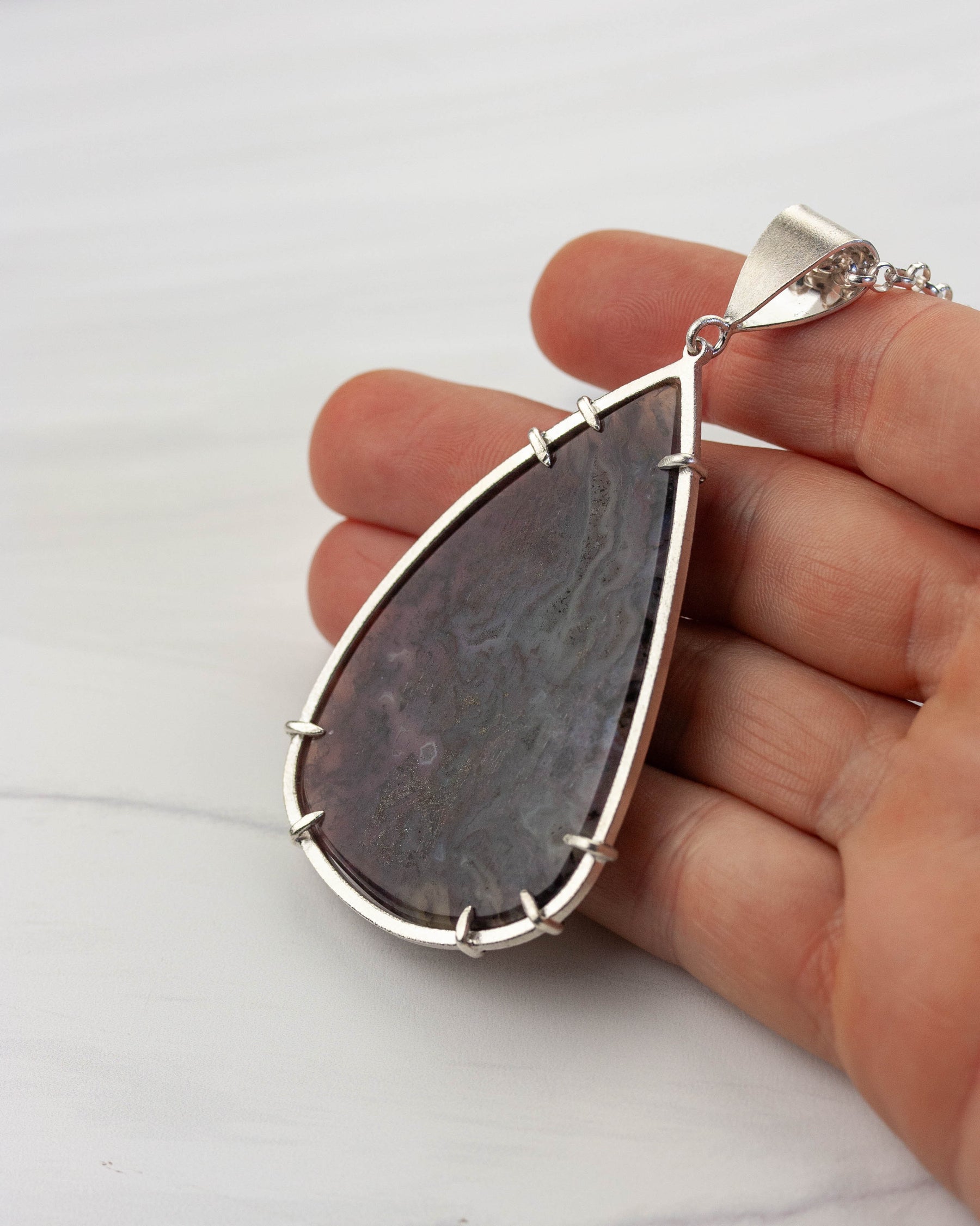 Purple Agate Pendant