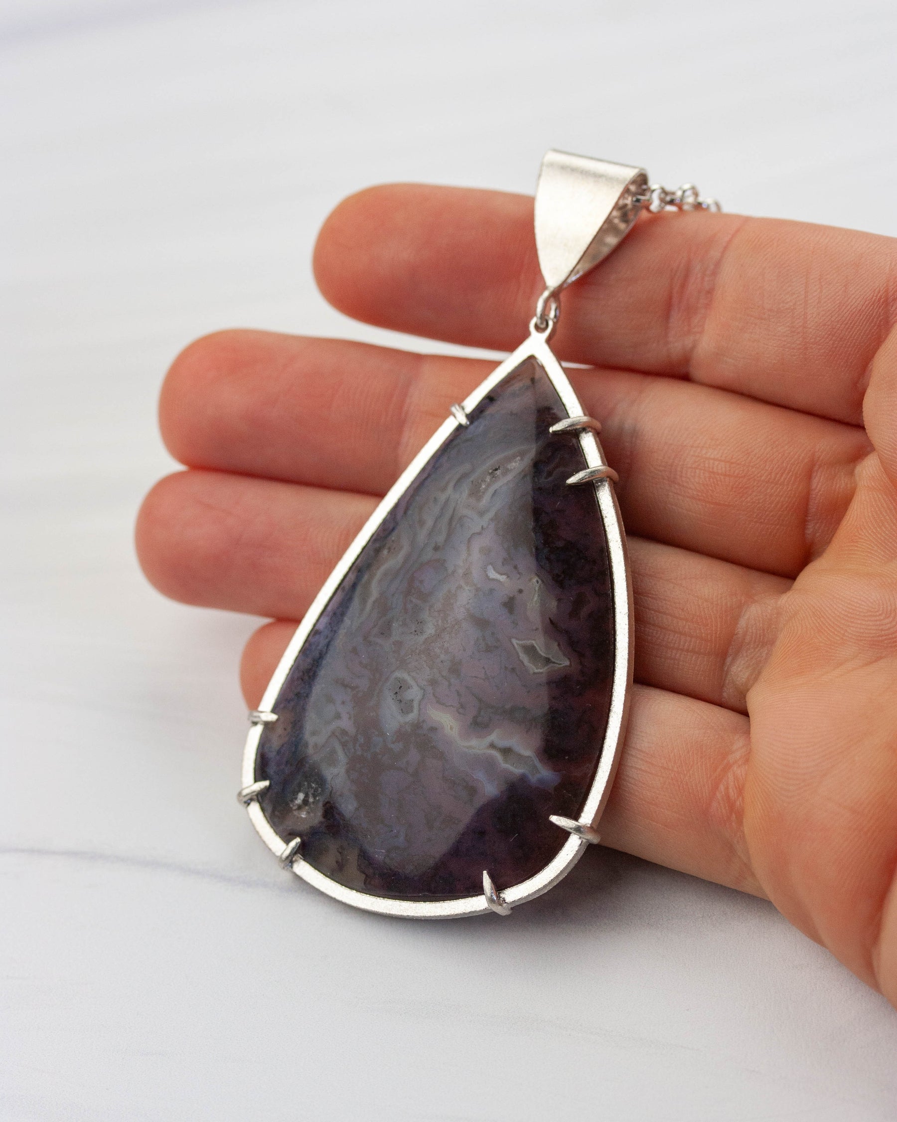 Purple Agate Pendant