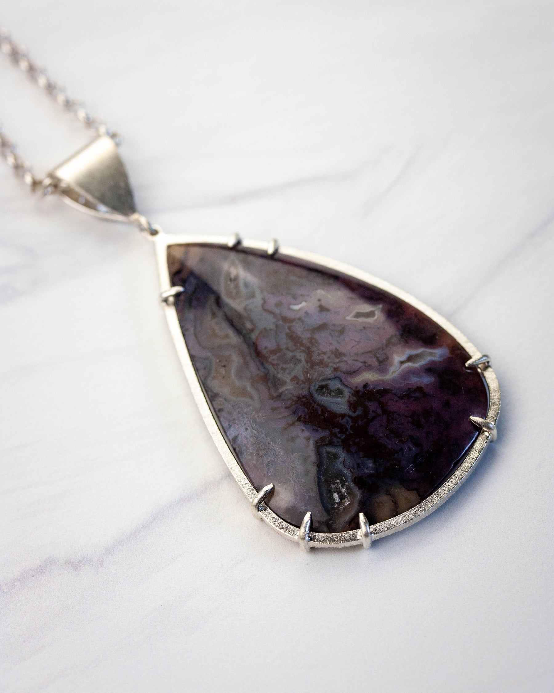 Purple Agate Pendant