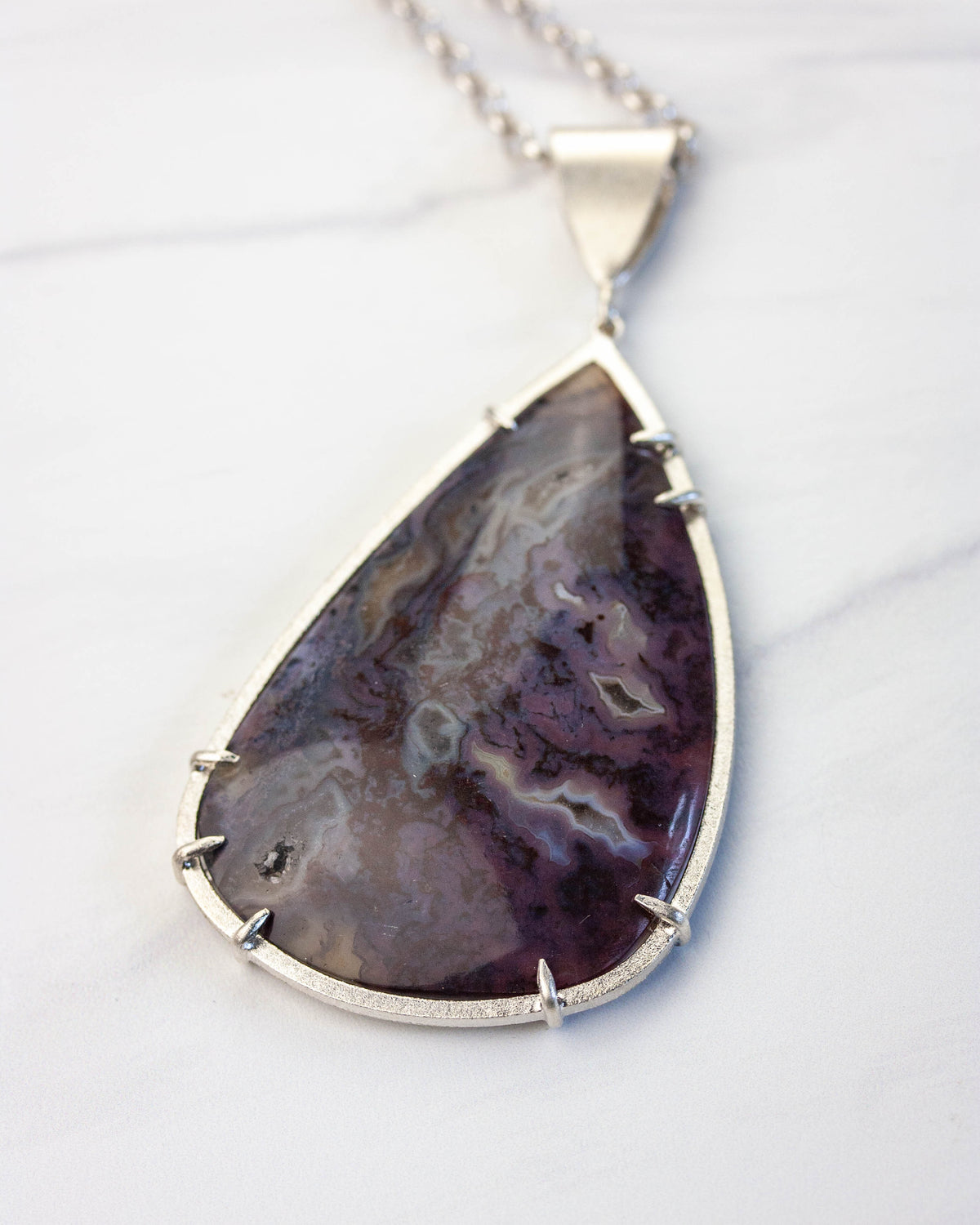 Purple Agate Pendant