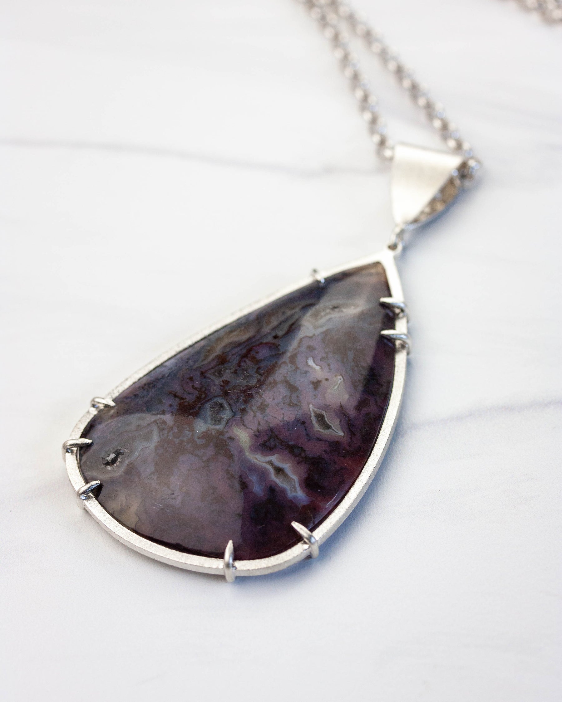 Purple Agate Pendant