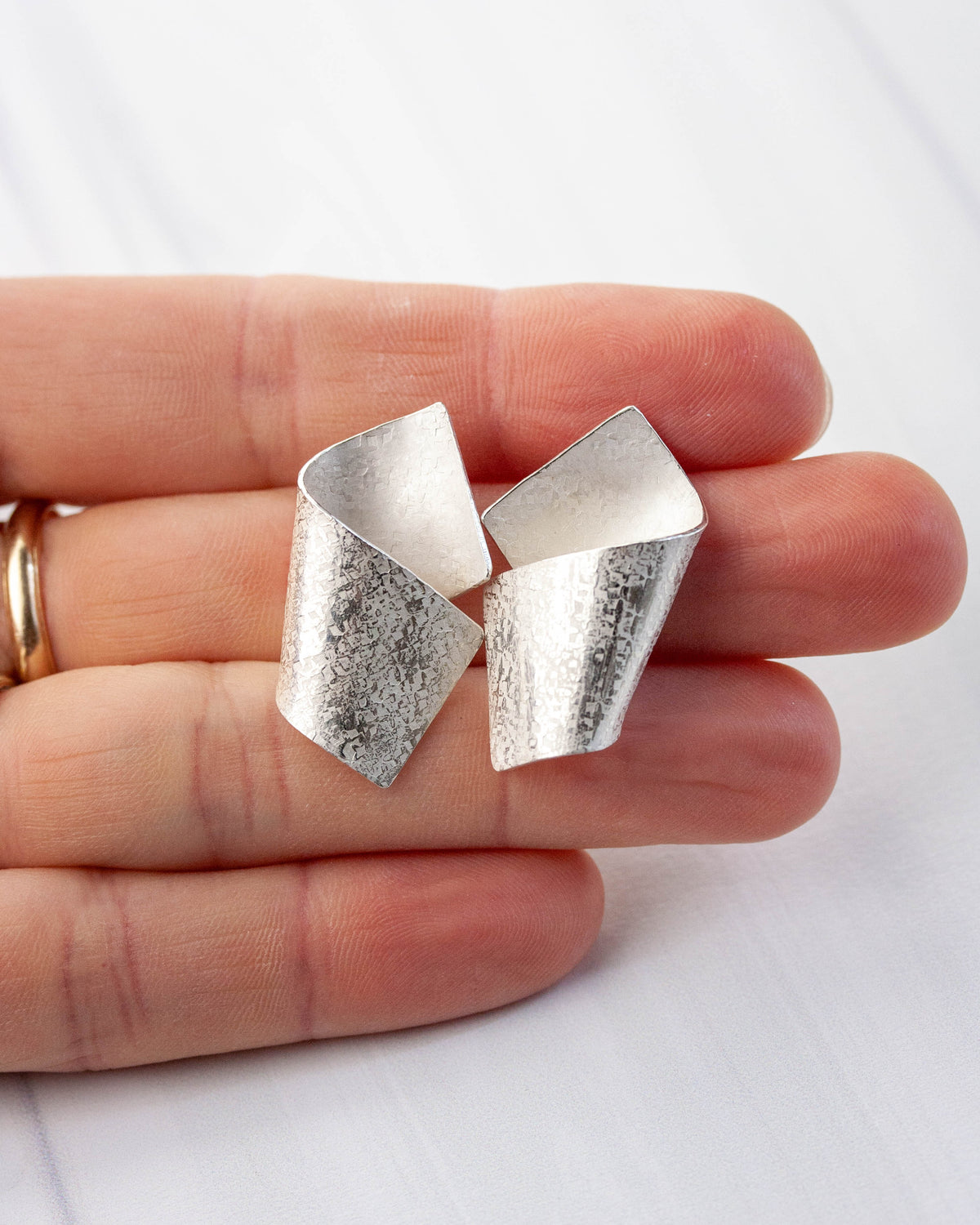 Wave Silver Earrings
