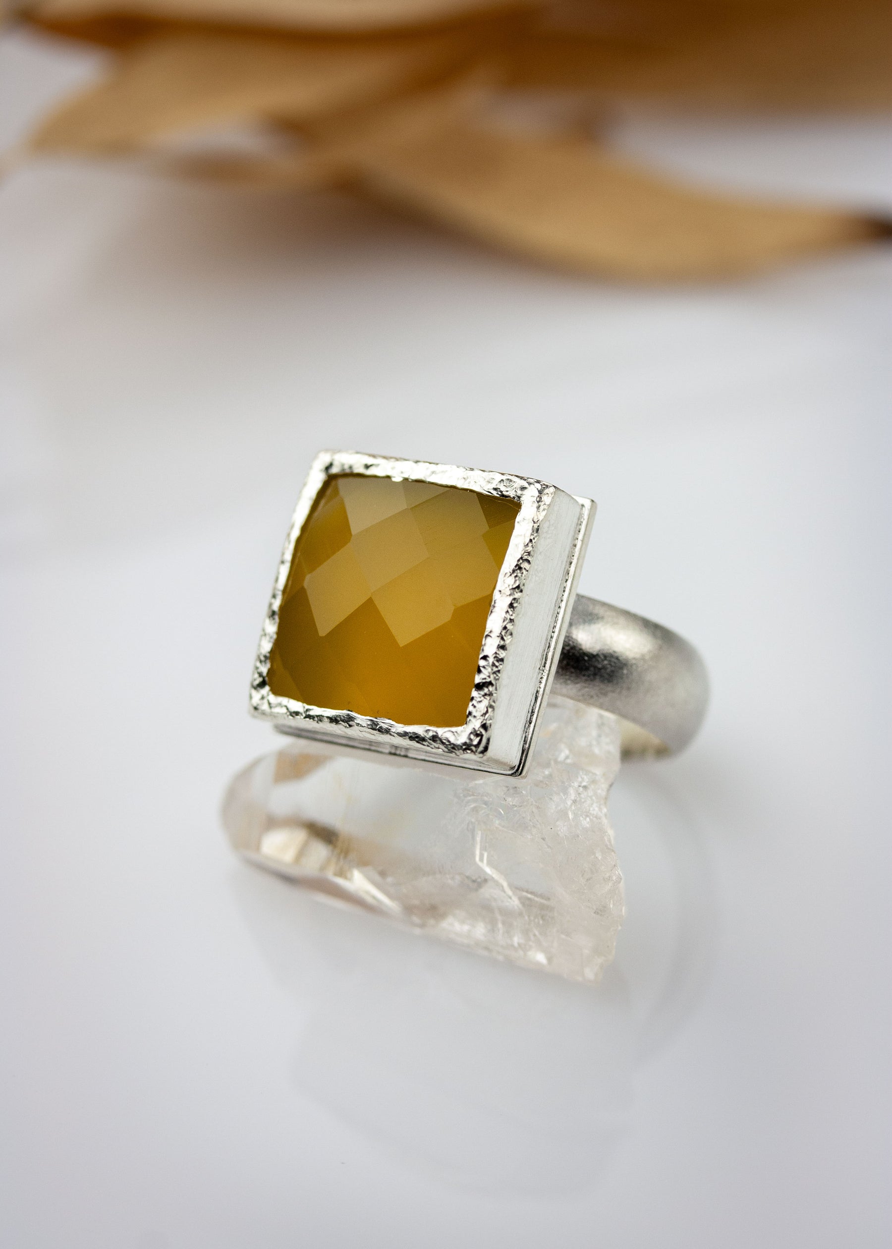 Sulis | Yellow Chalcedony Ring - US 8.5