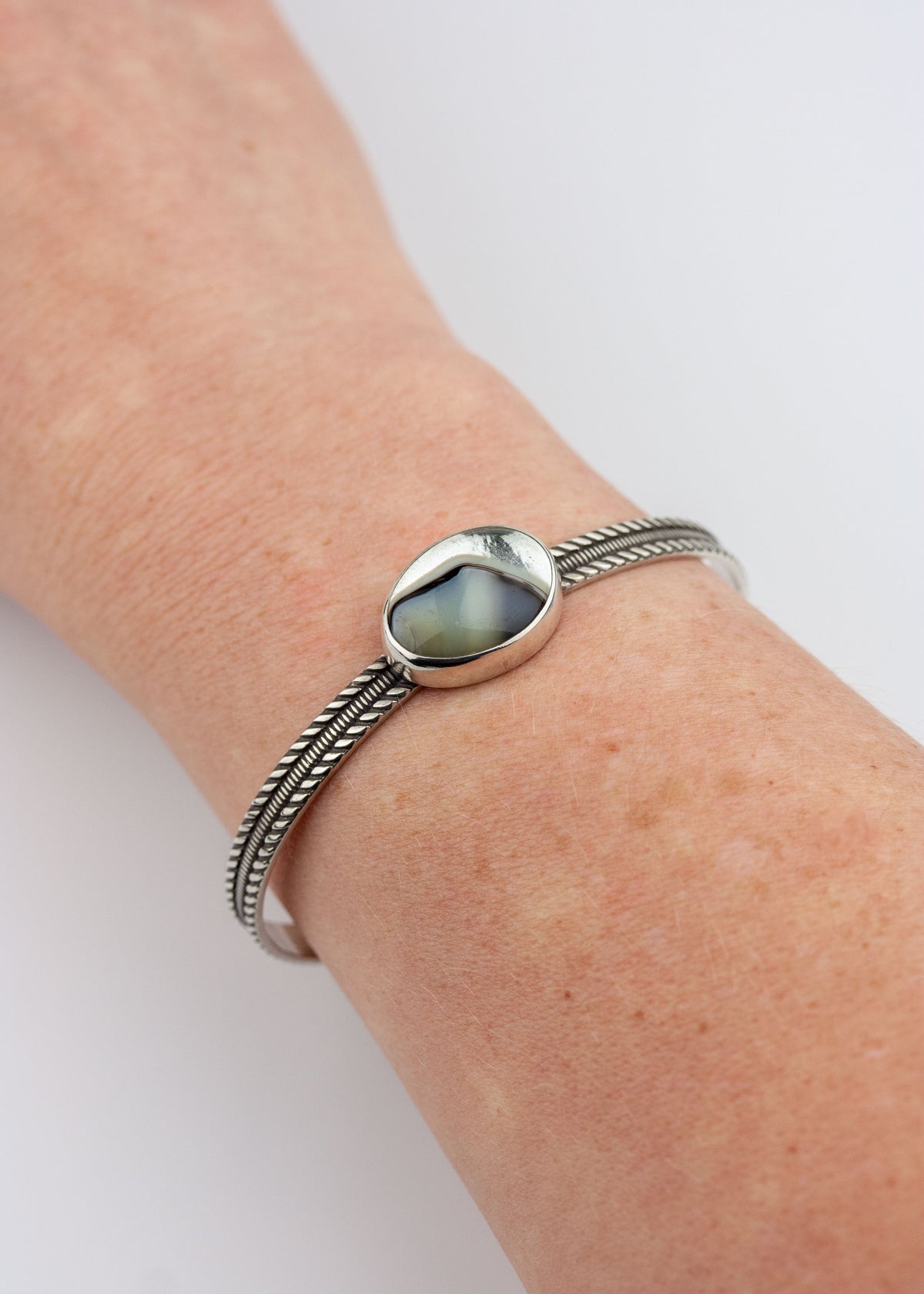 Glacier | Fused Glass Cuff Bracelet
